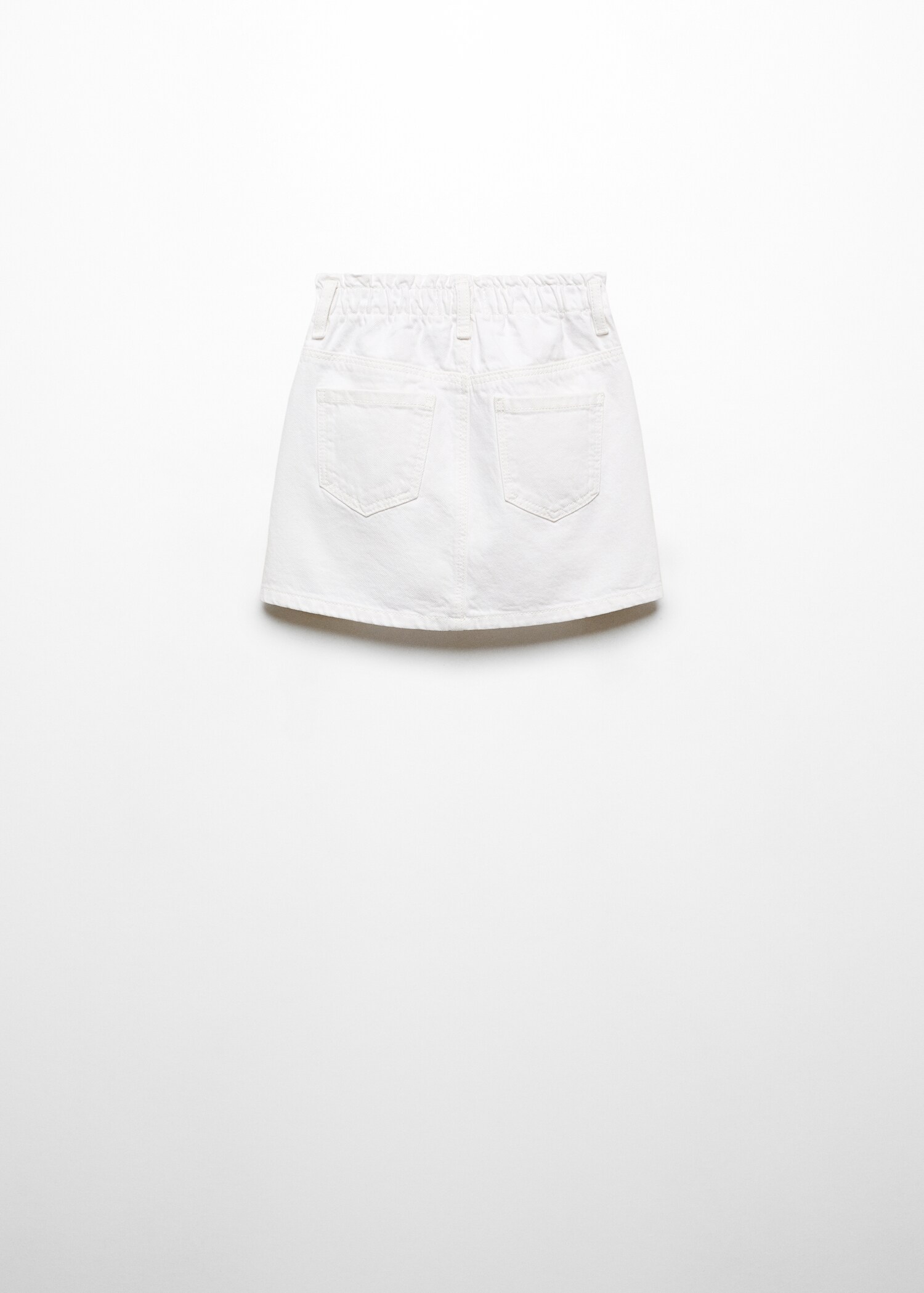 Paperbag denim skirt - Reverse of the article