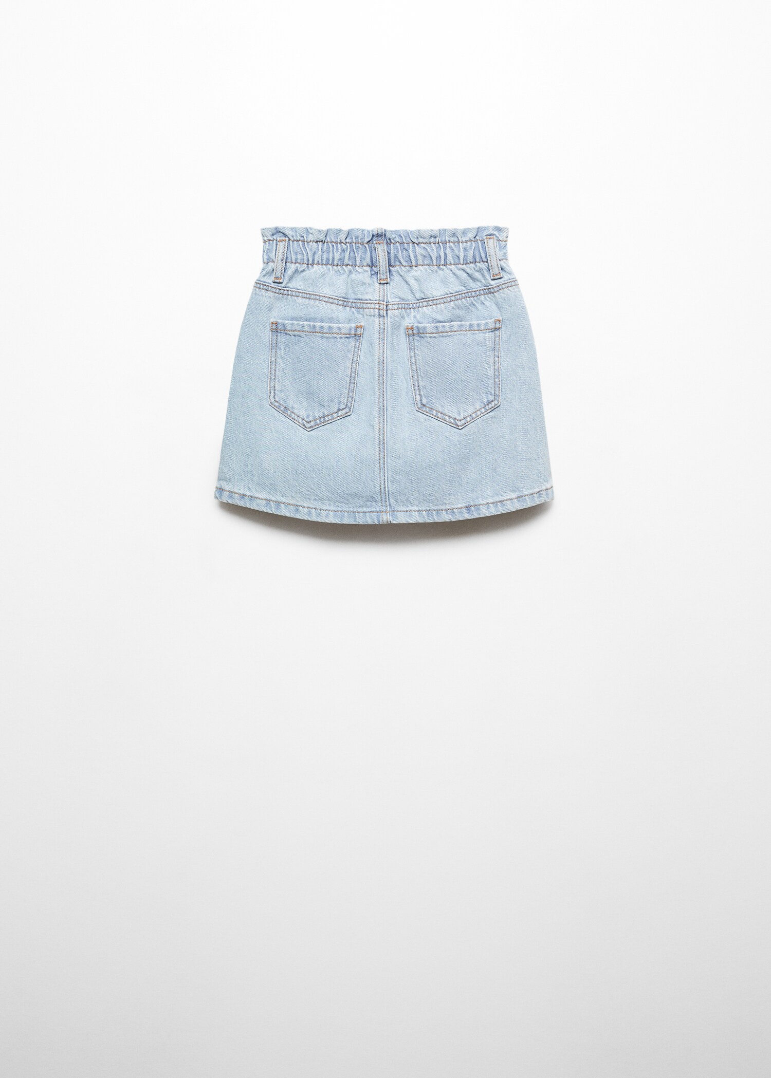 Paperbag denim skirt - Reverse of the article