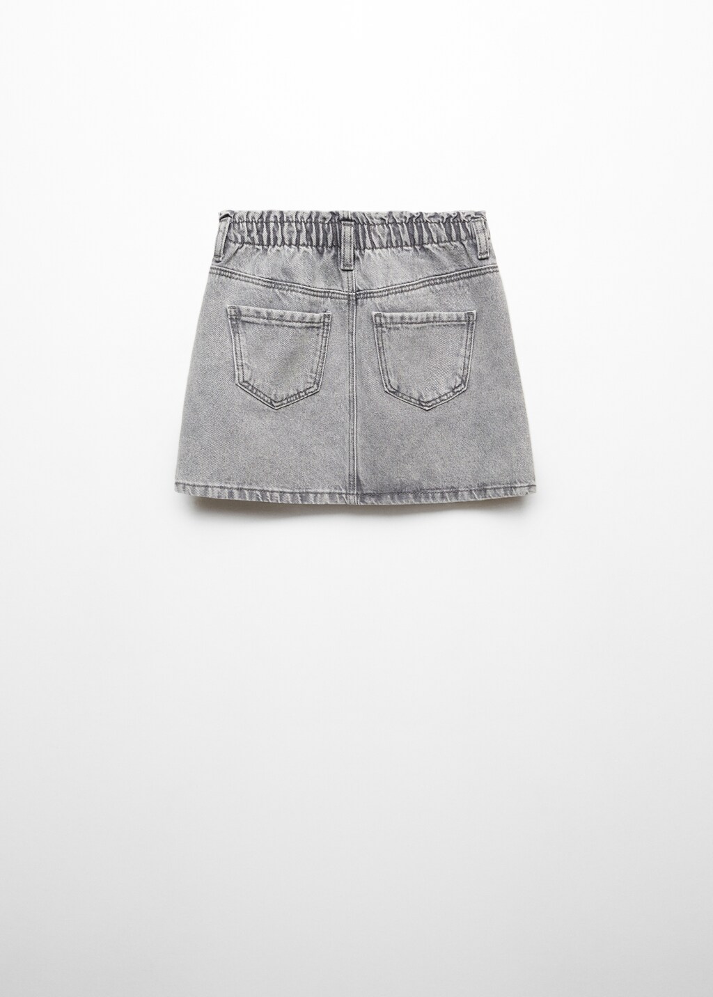 Paperbag denim skirt
