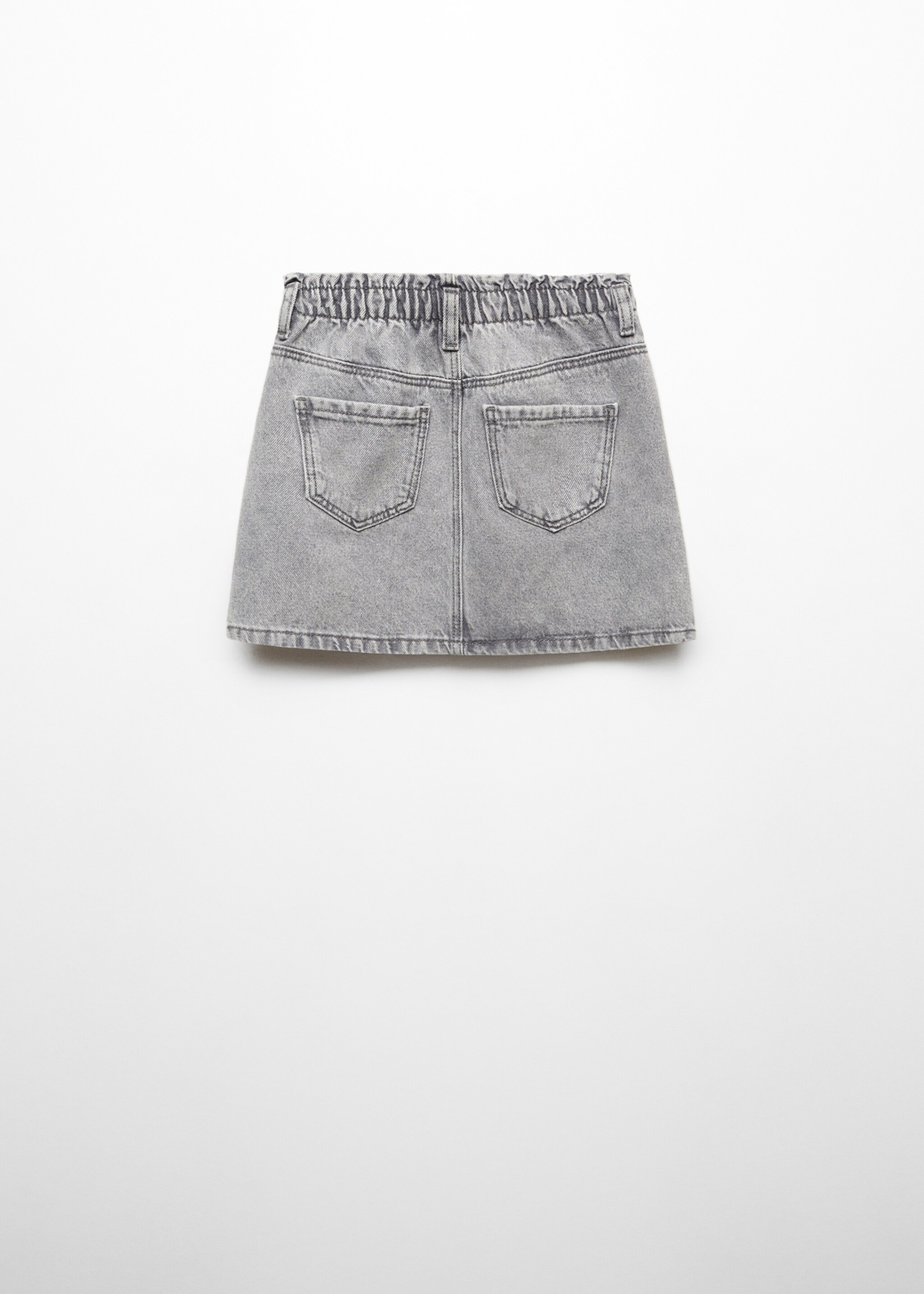 Paperbag denim skirt - Reverse of the article