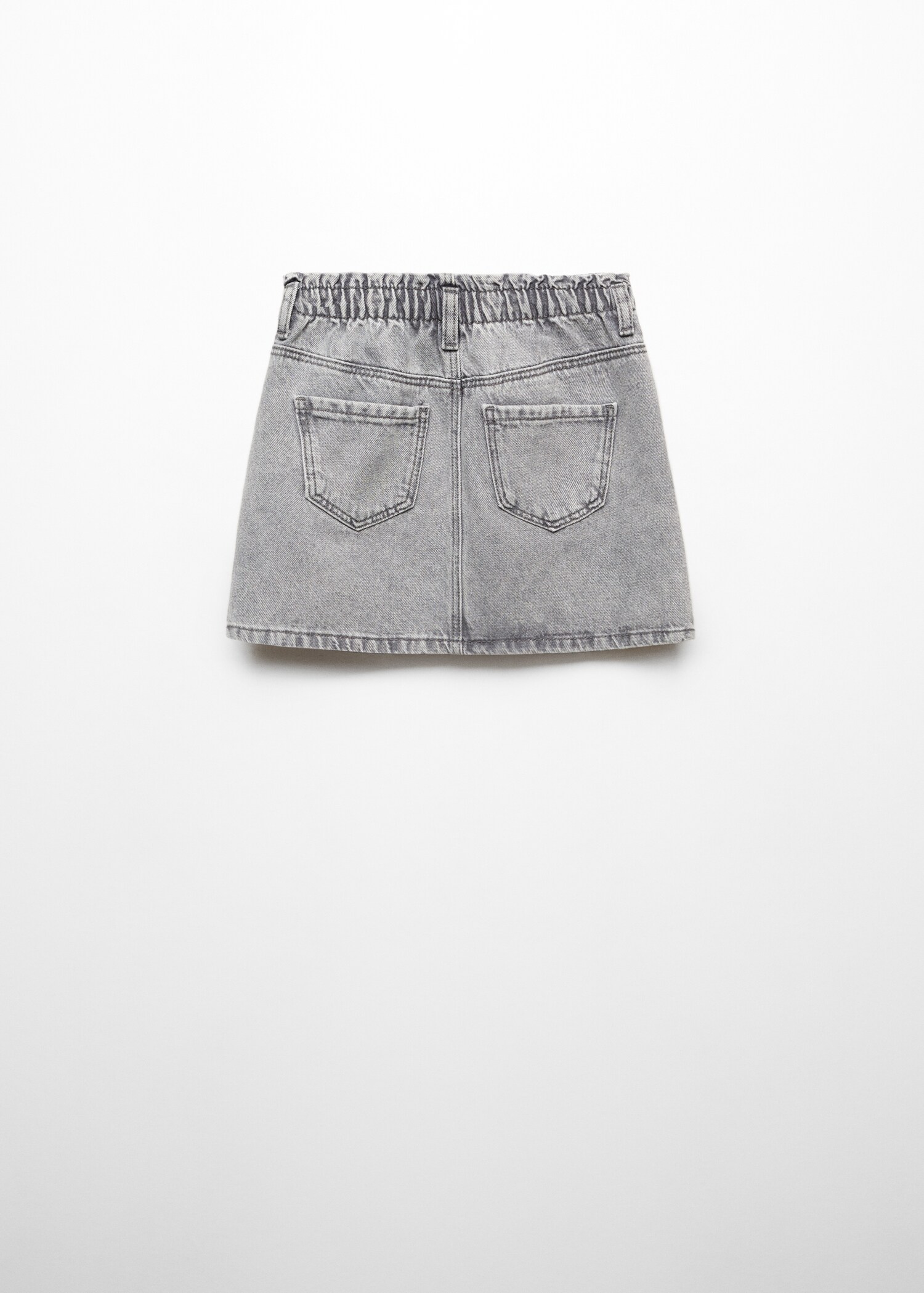 Paperbag denim skirt - Reverse of the article