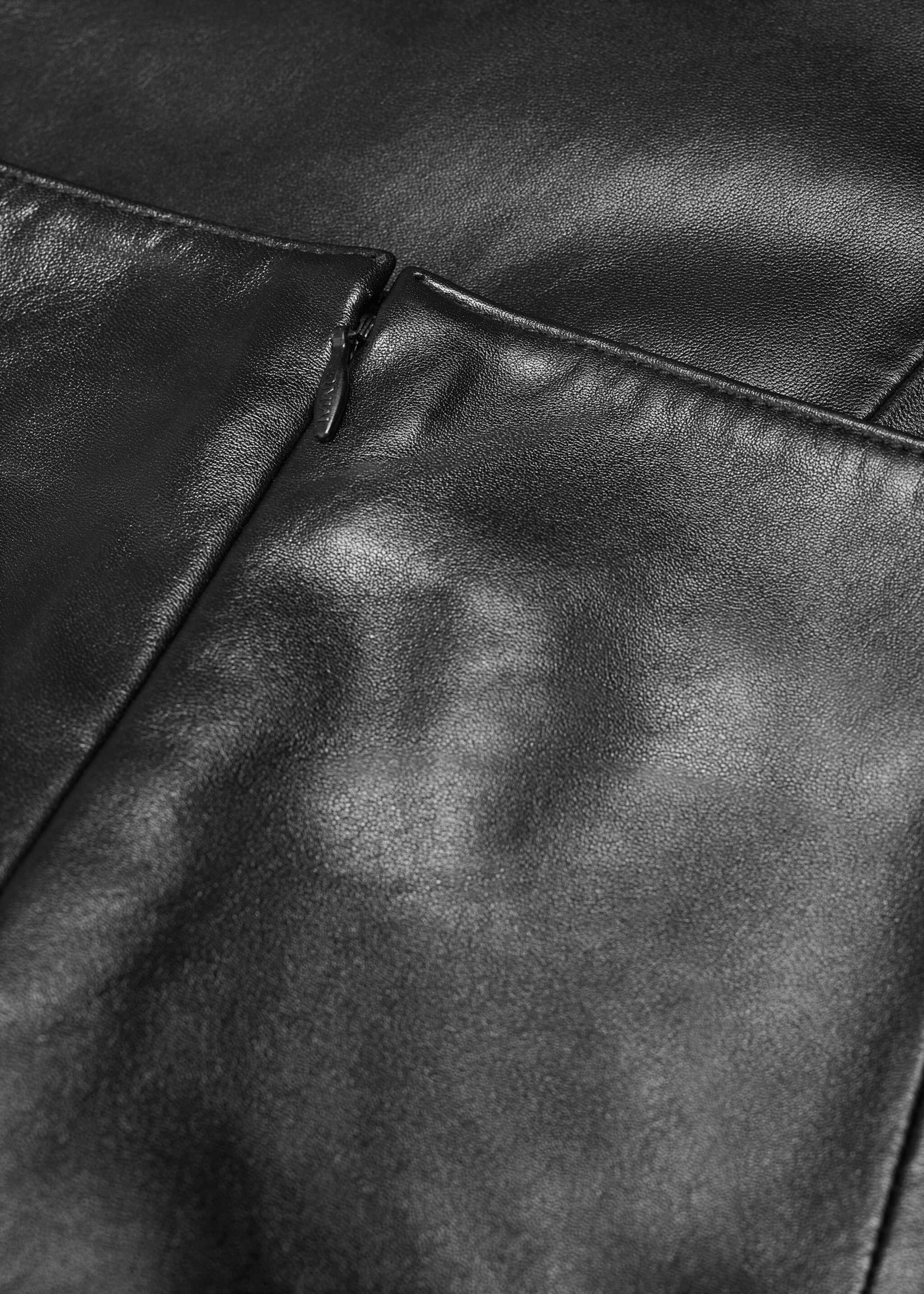 Falda midi 100% piel - Detalle del artículo 8