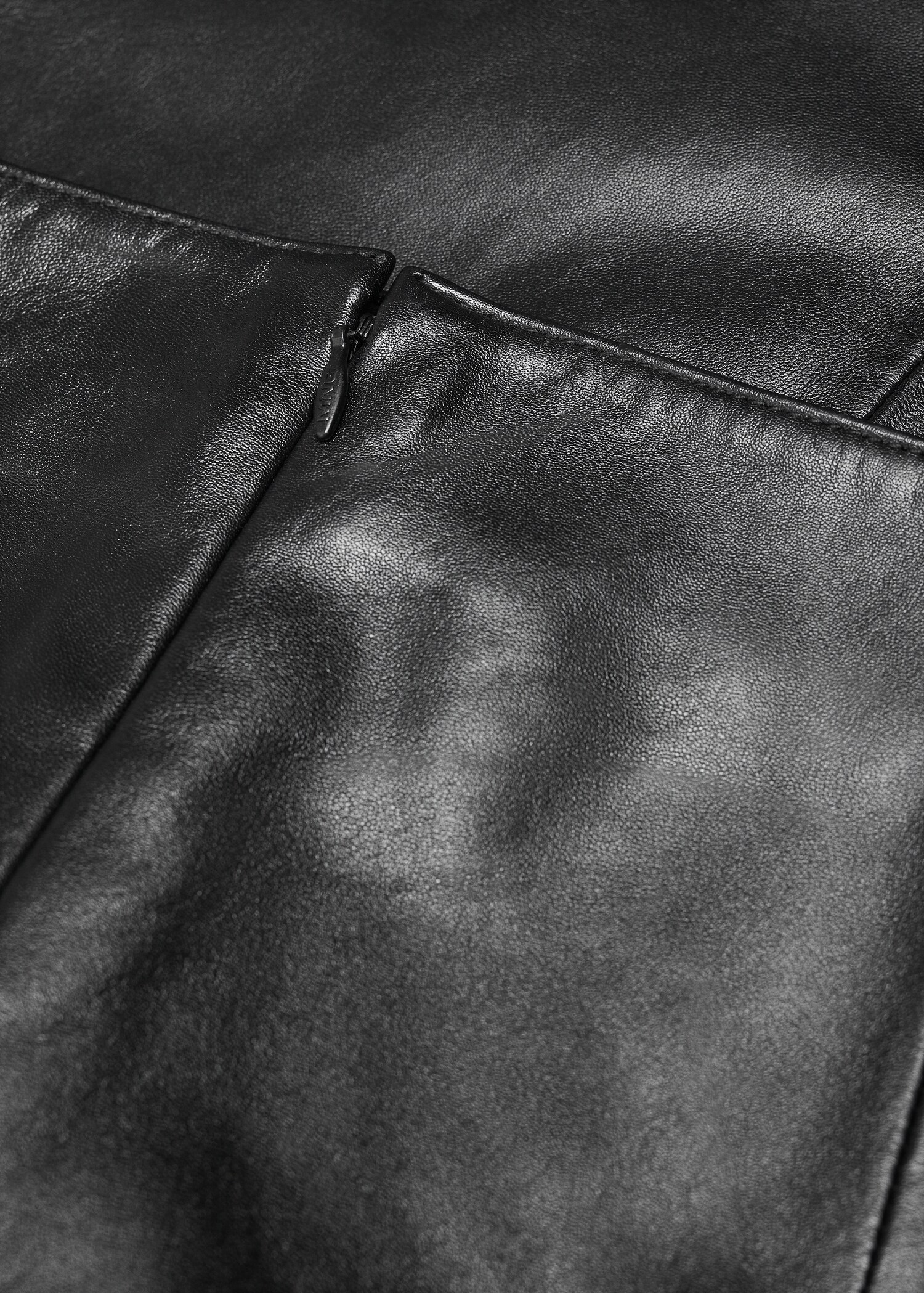 Jupe midi 100 % cuir - Détail de l'article 8