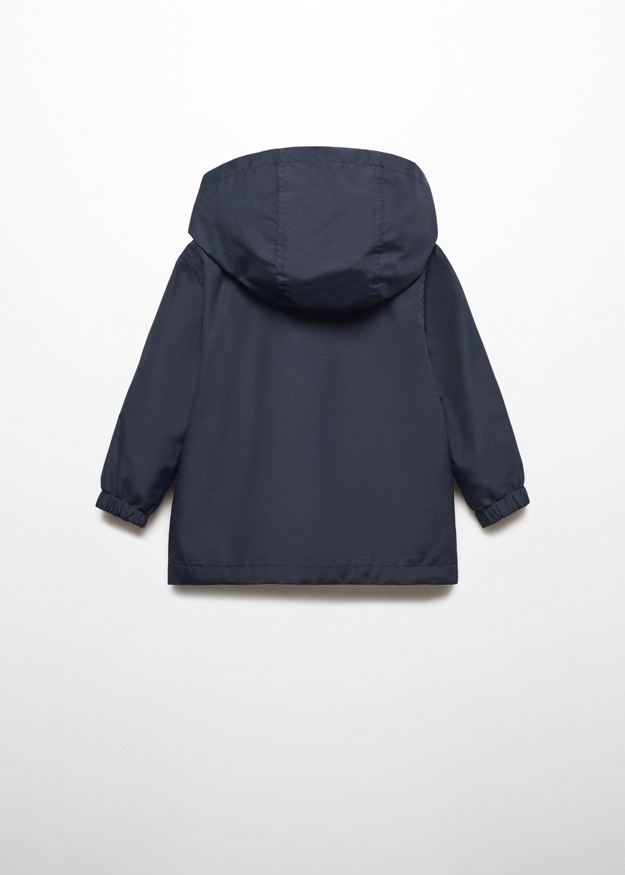 Hooded water-repellent parka - Reverse of the article