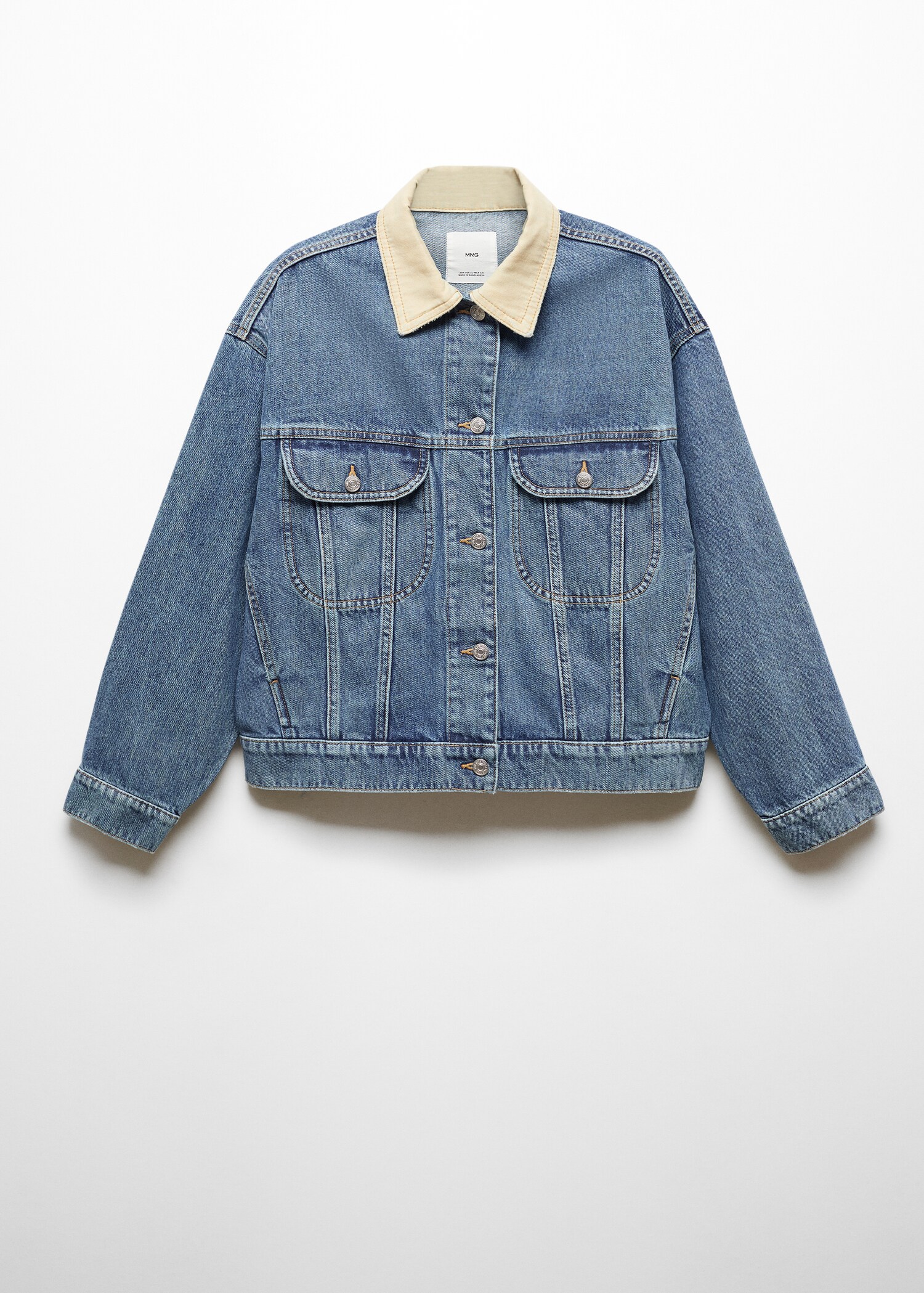 Contrast denim jacket - Article without model