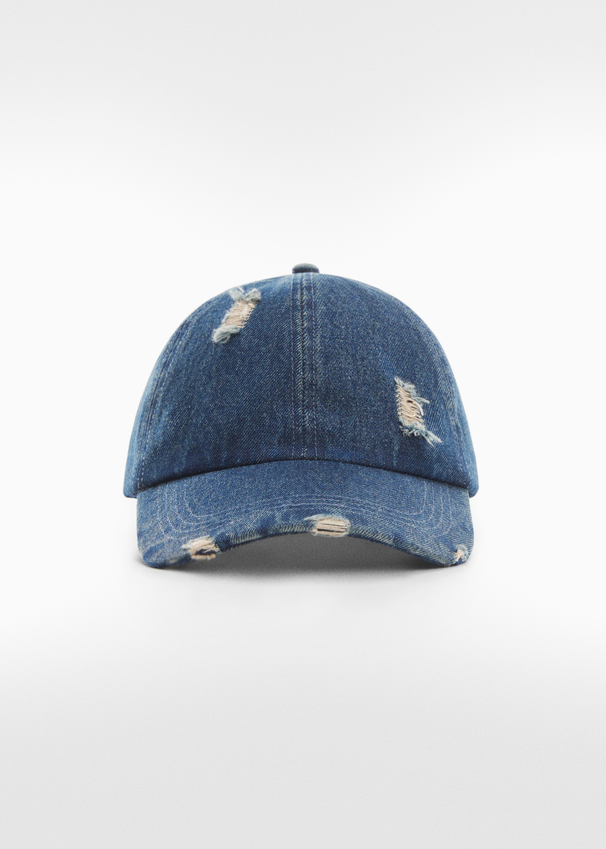 Ripped denim cap - Medium plane, Medium Blue. Ref: 67074026-00.