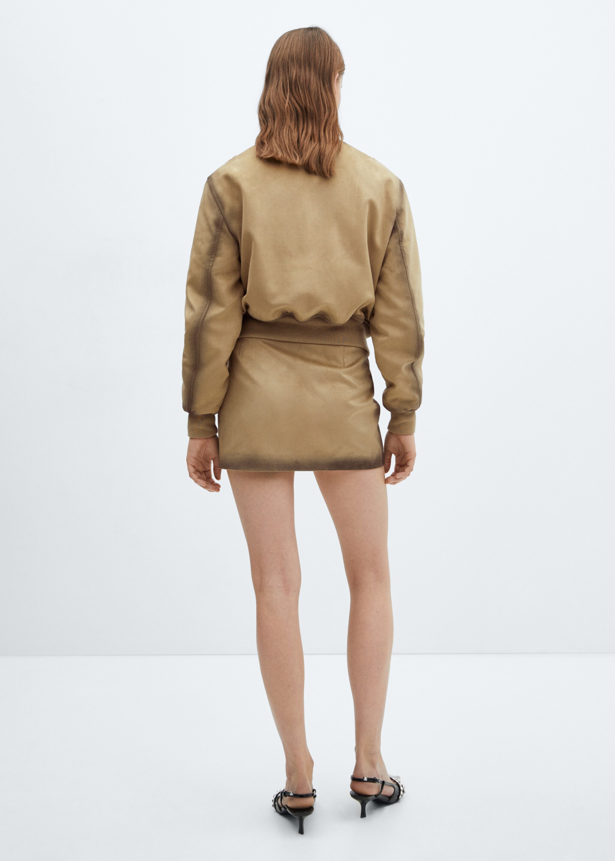Rock mit Leder-Effekt im Used-Look - Rückseite des Artikels