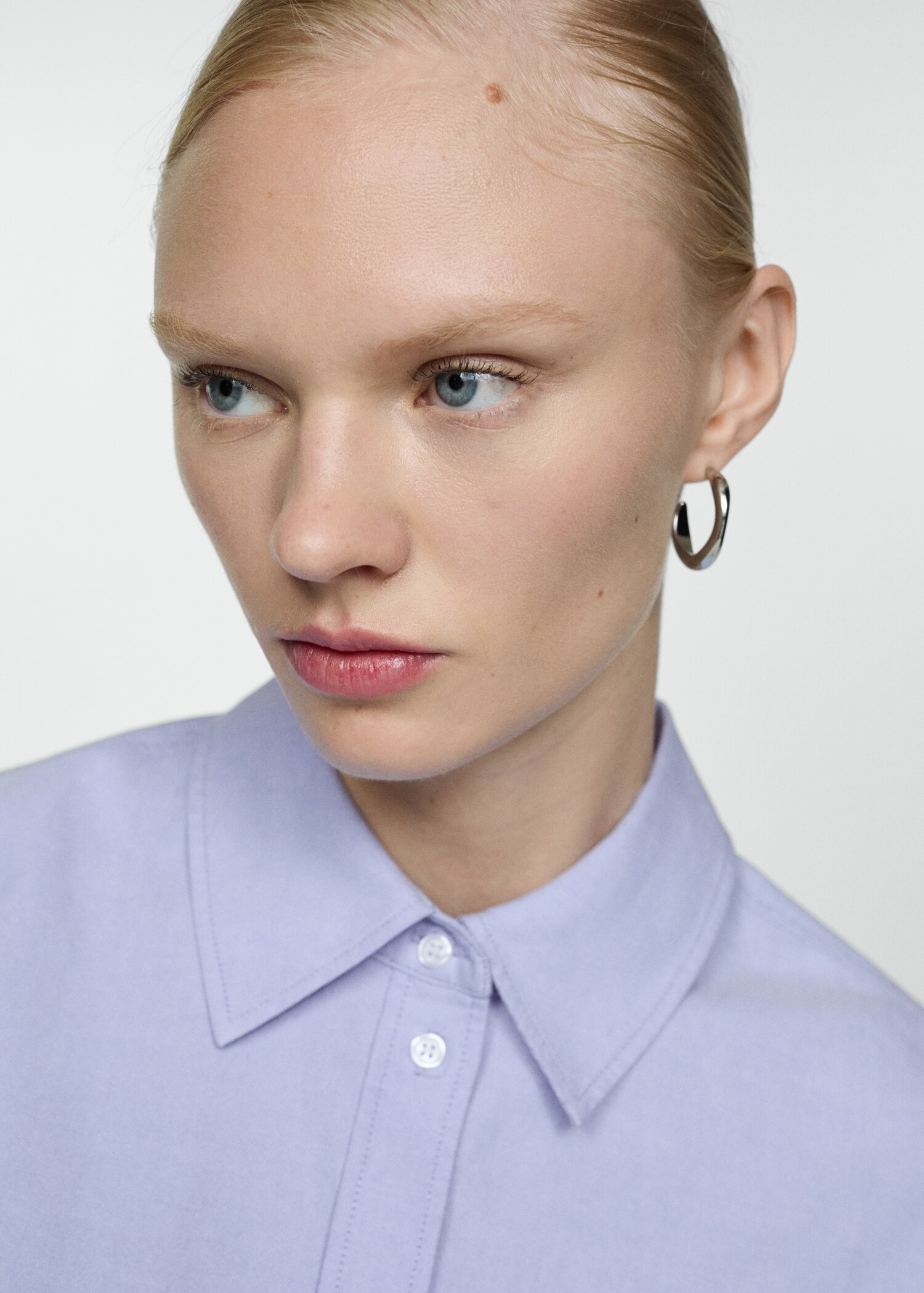 Chest-pocket cotton shirt - Details of the article 1