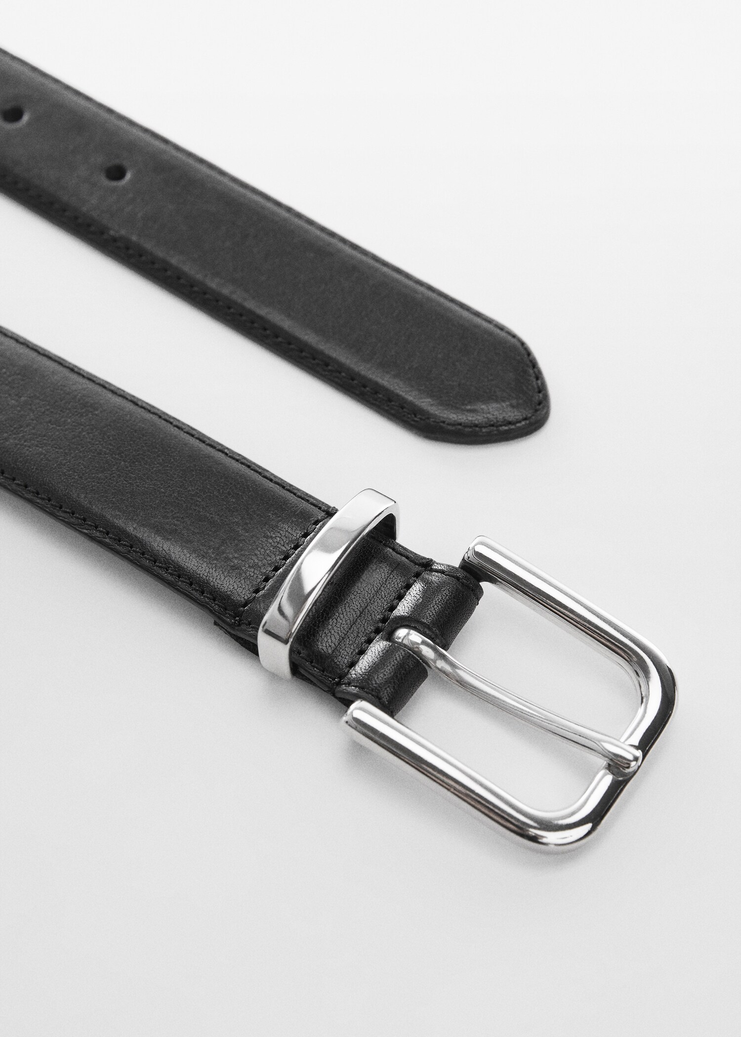 Buckle leather belt - Medium plane
