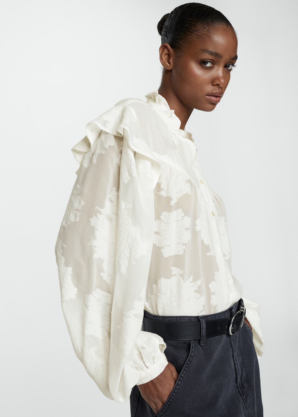 Floral embroidery blouse - Women | MANGO OUTLET USA Floral embroidery blouse - Women | MANGO OUTLET USA