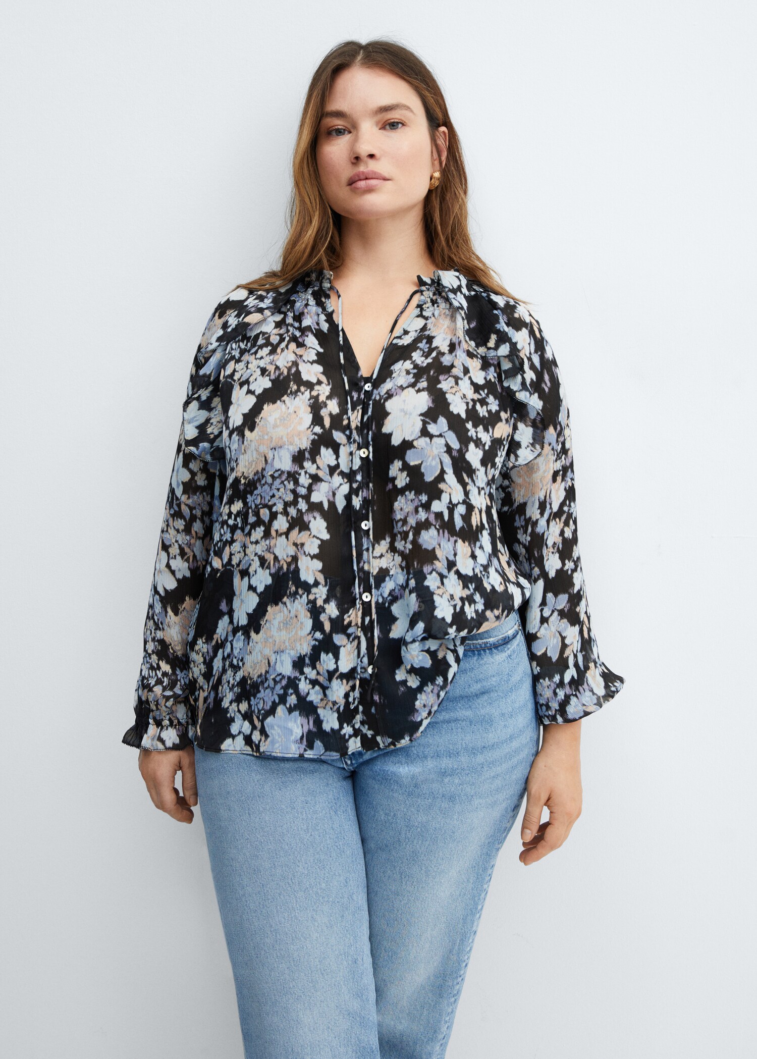 Blusa fluida estampado floral - Detalle del artículo 5