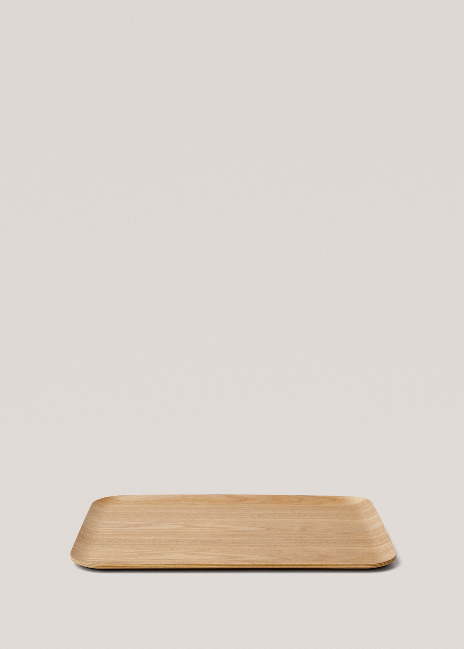 Rechthoekige houten schaal 33x32 cm - Artikel zonder model