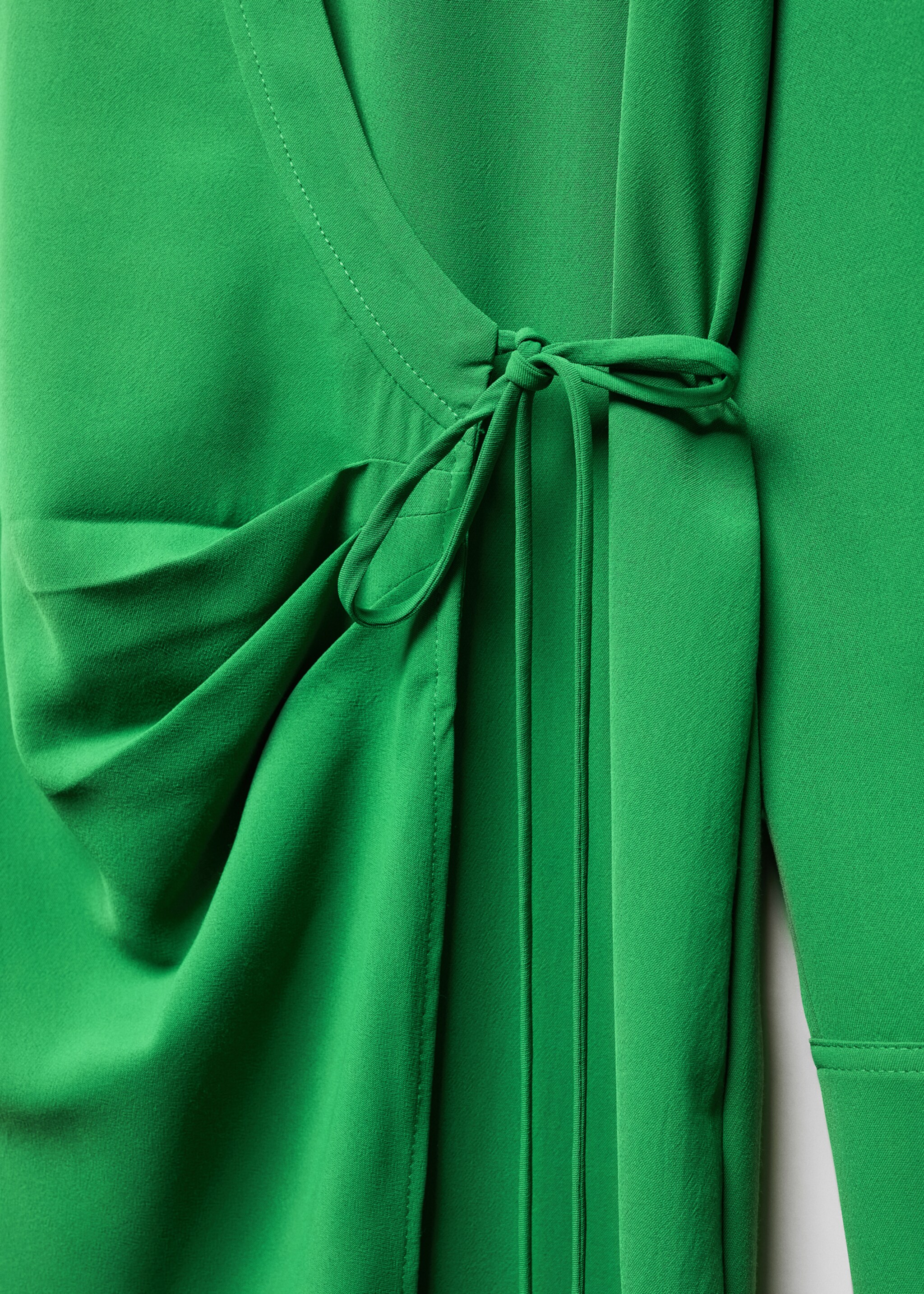 Robe chemisier croisée - Détail de l'article 8, Vert. Ref: 67074061-00.