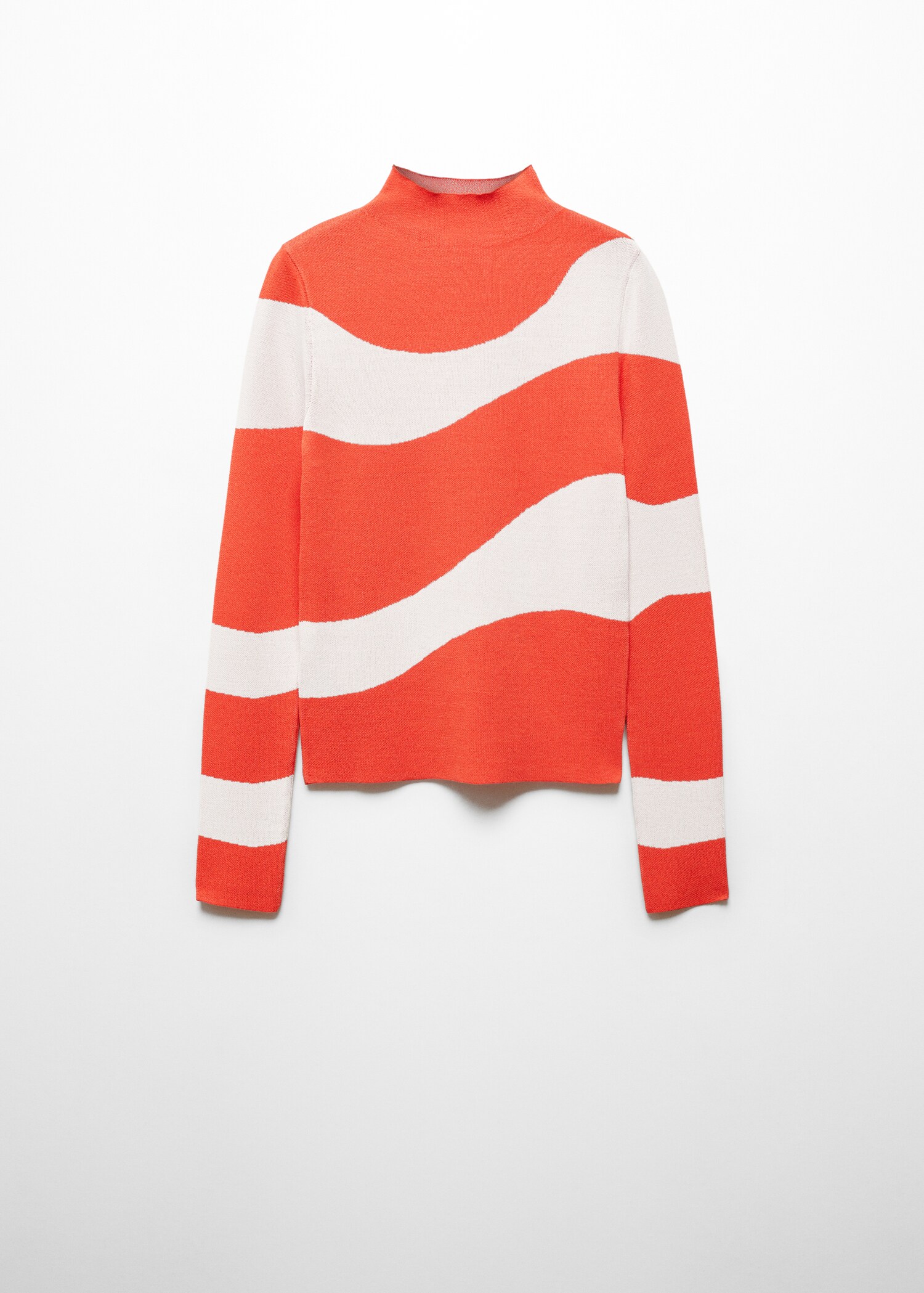 Knitted sweater with perkins neck - Article without model