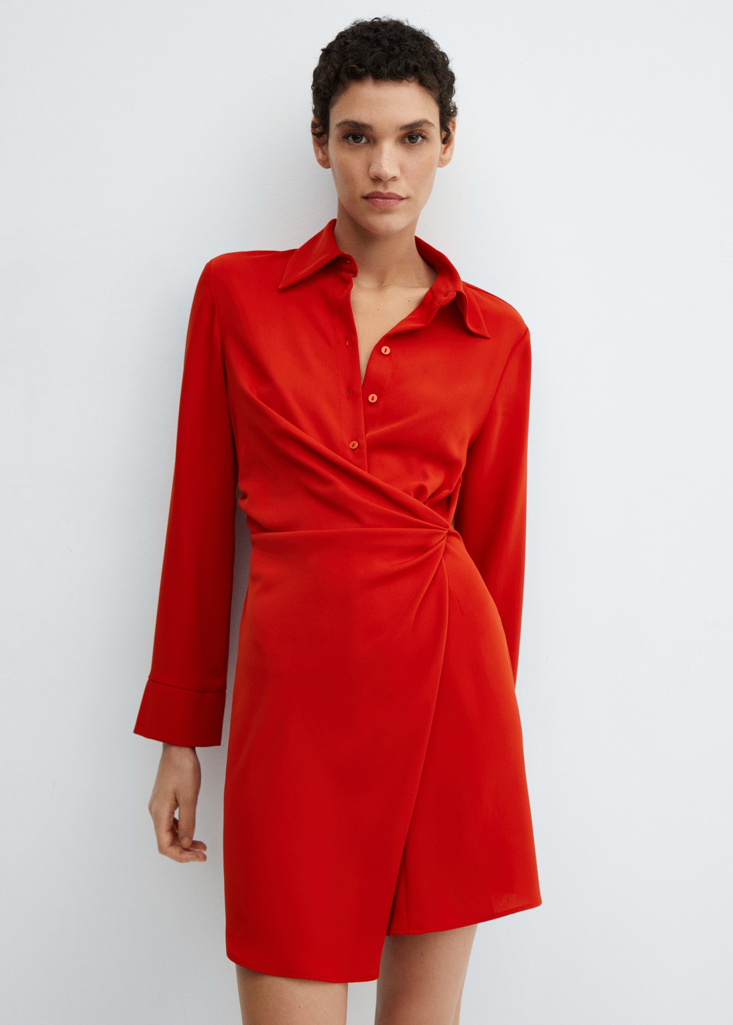 Draped wrap dress Women MANGO OUTLET USA