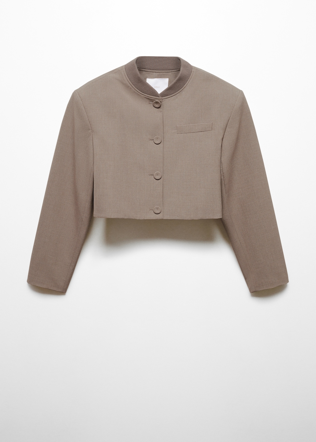 Buttoned cropped jacket - Women | MANGO OUTLET USA