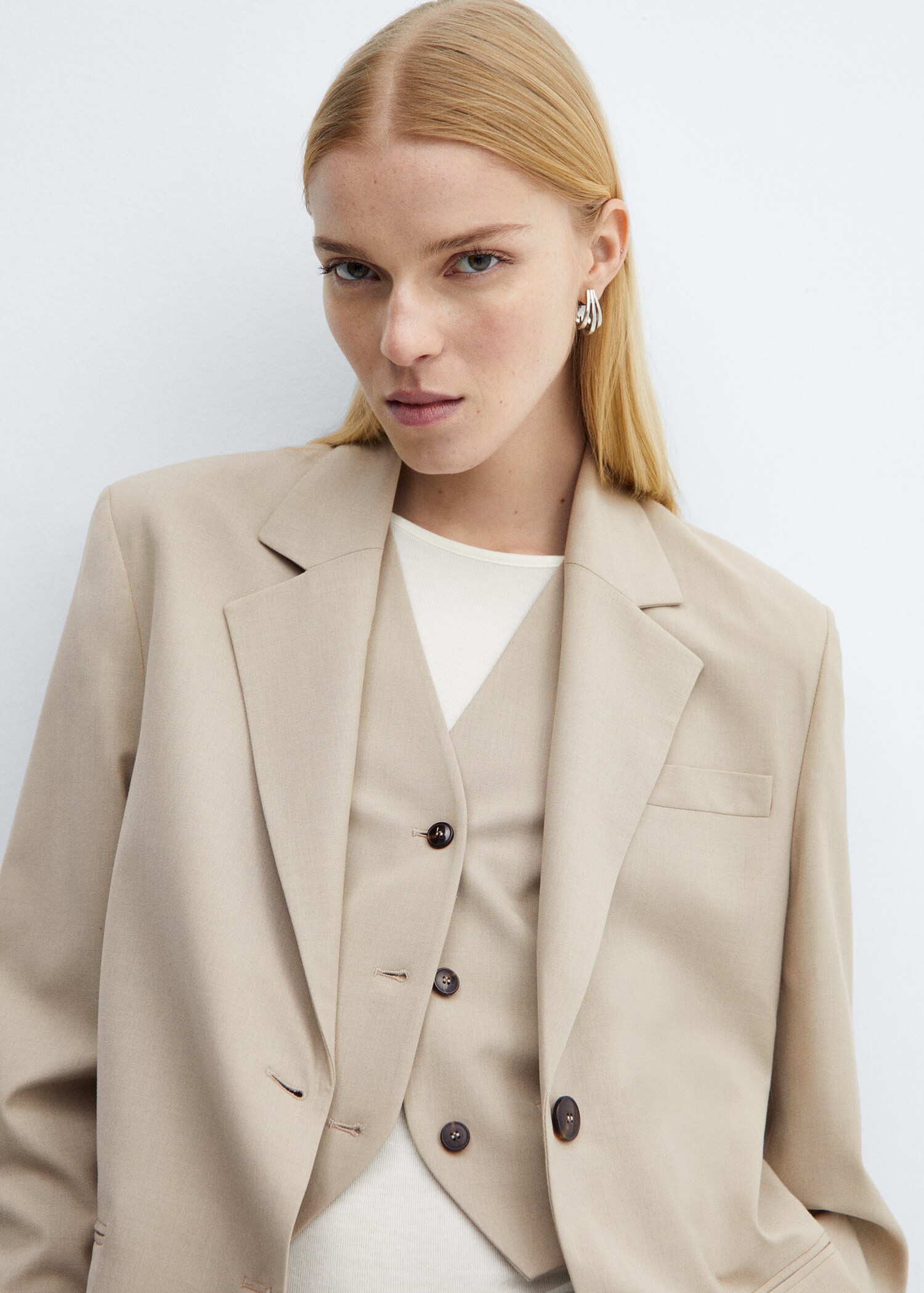 Suit jacket with buttons - Medium plane