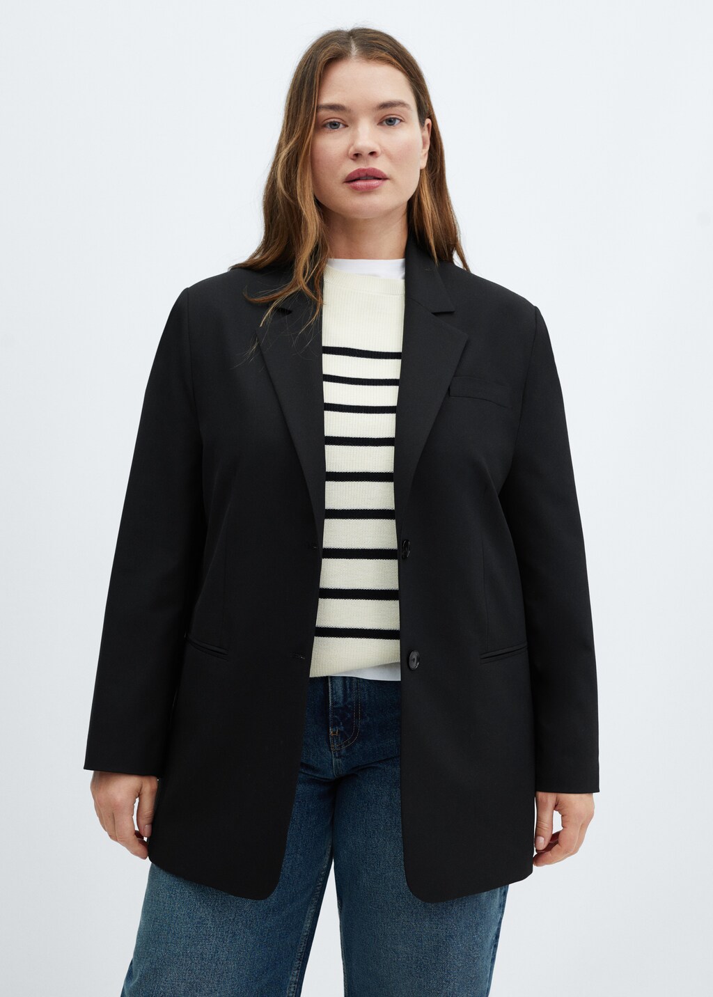 Suit jacket with buttons - Women | MANGO OUTLET USA