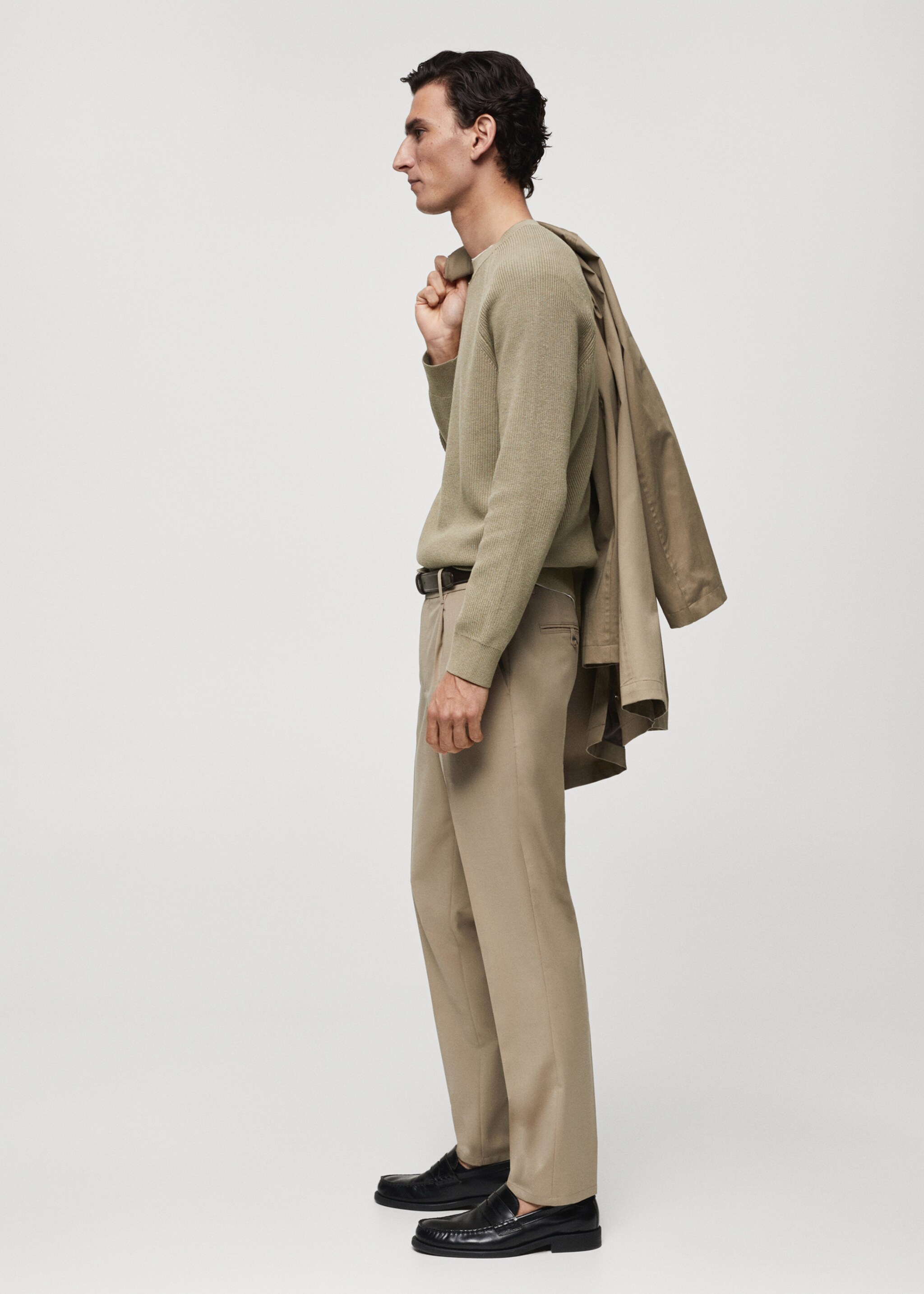 Cool-Wool-Hose mit Bundfaltendetail - Detail des Artikels 2