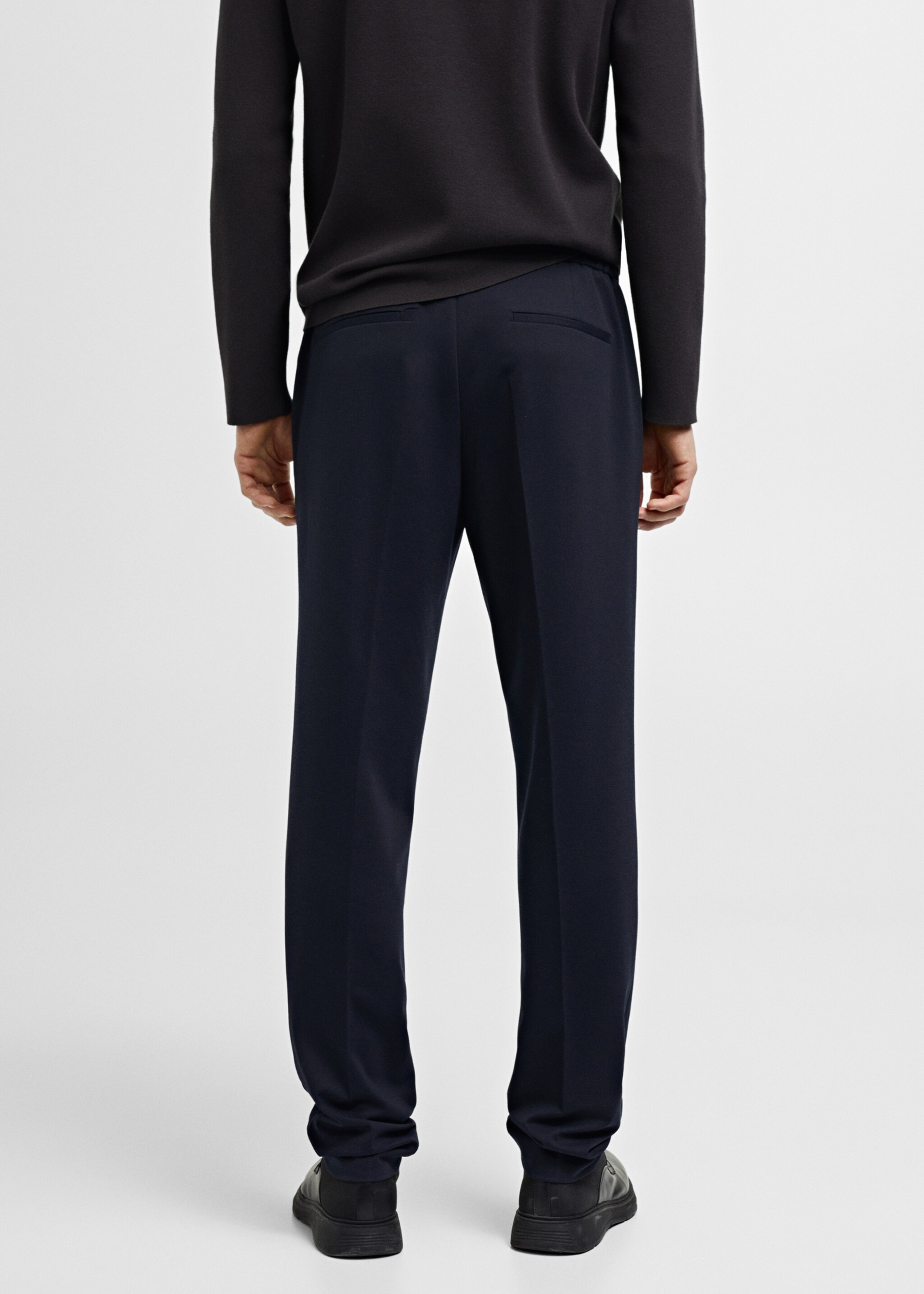 Slim-fit cotton suit trousers - Reverse of the article