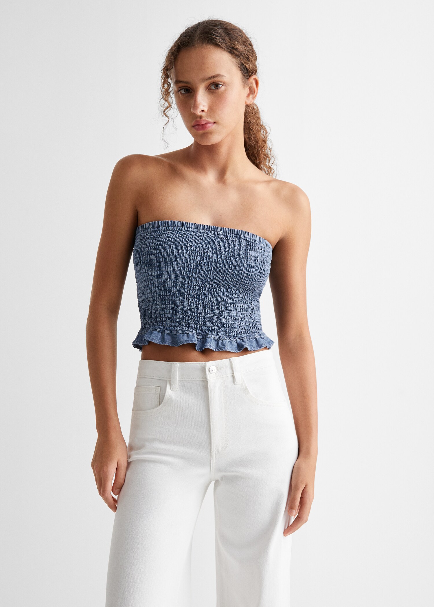Bandeau-Top mit Borte - Mittlere Ansicht