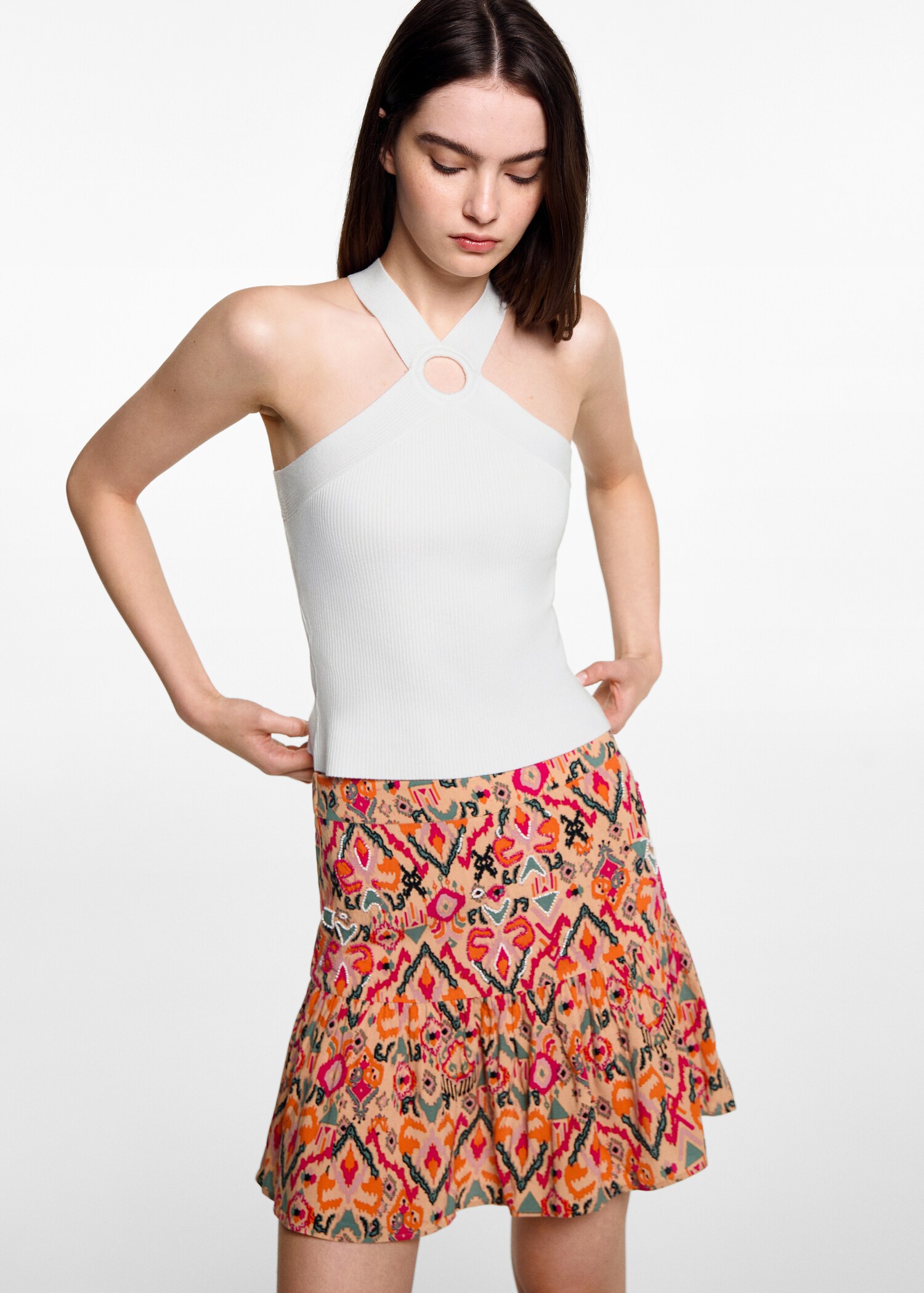 Knitted wrap top - Medium plane