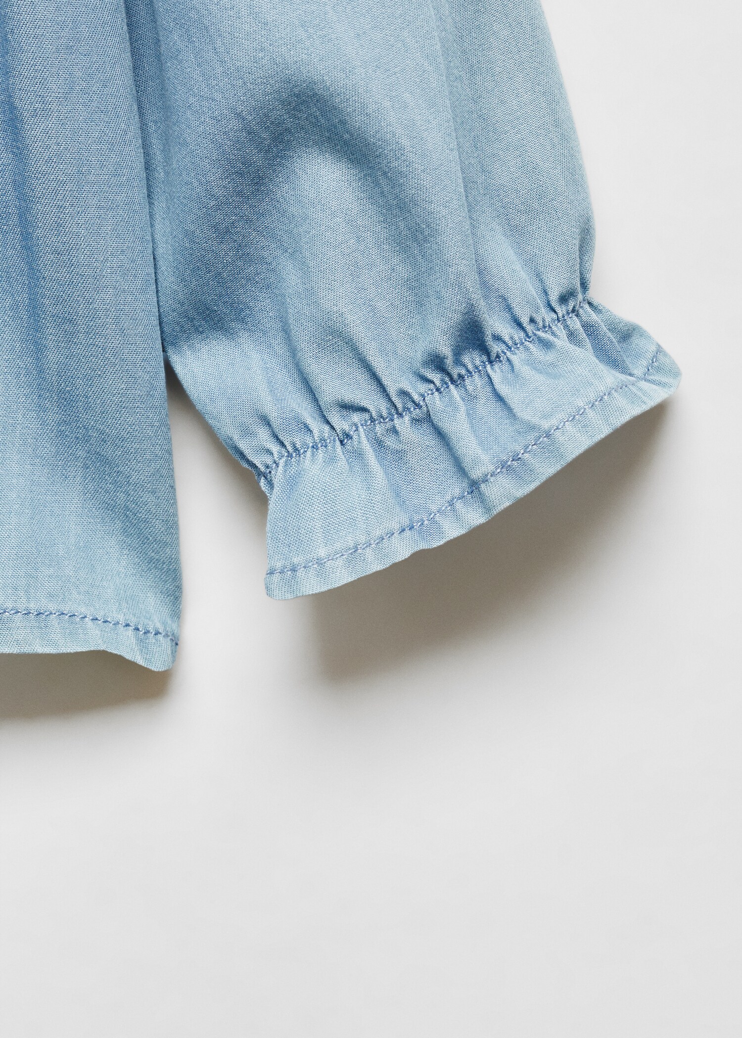 Ruffled denim shirt - Details of the article 0