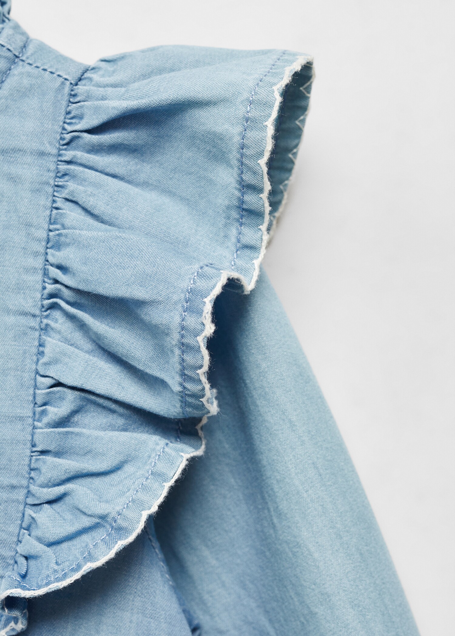 Ruffled denim shirt - Details of the article 8