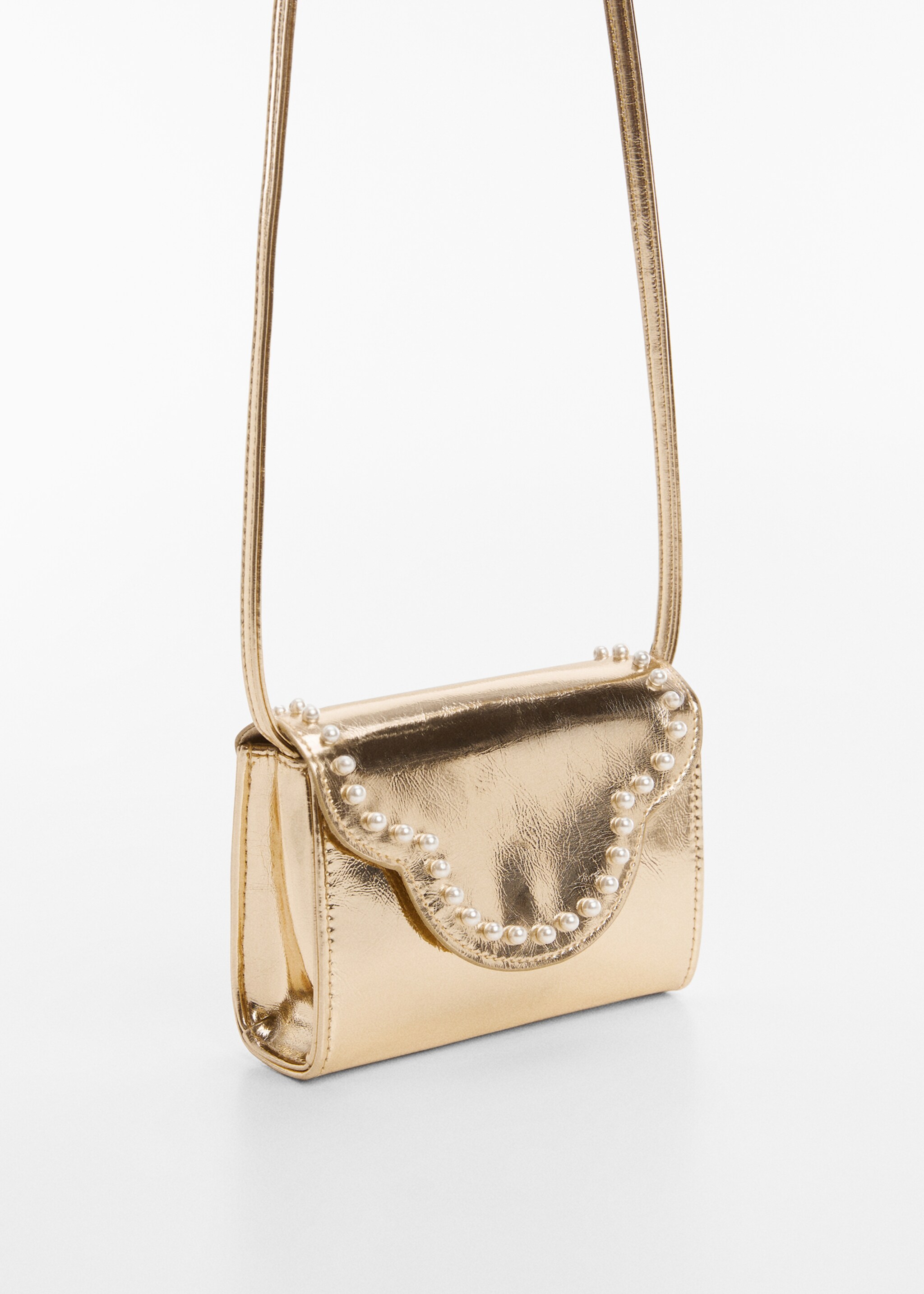 Metallic pearl bag - Medium plane, Gold. Ref: 67074769-00.