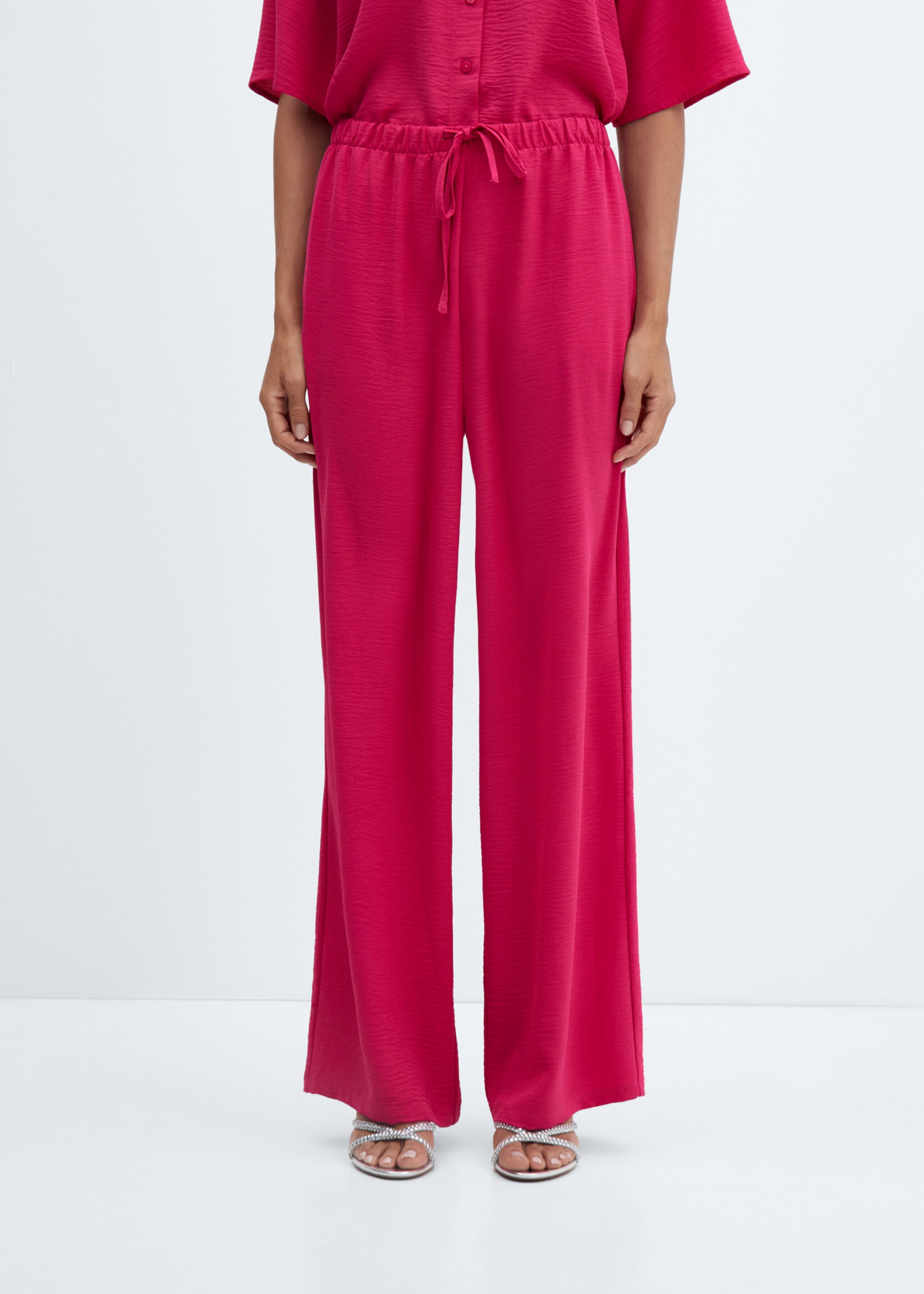 Wideleg-Hose mit Stretchbund - Mittlere Ansicht