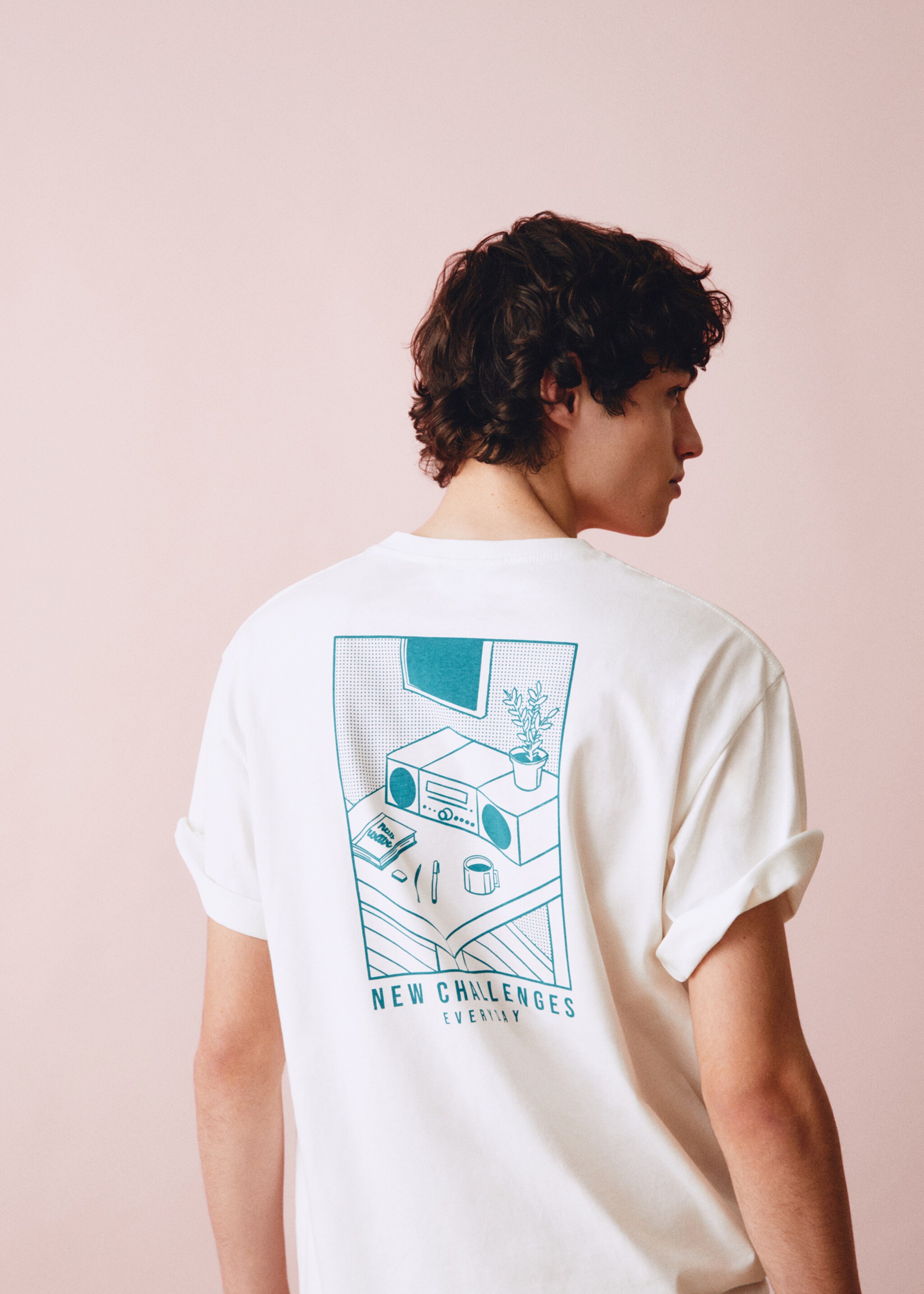 Message cotton T-shirt - Details of the article 5, Off White. Ref: 67074784-00.