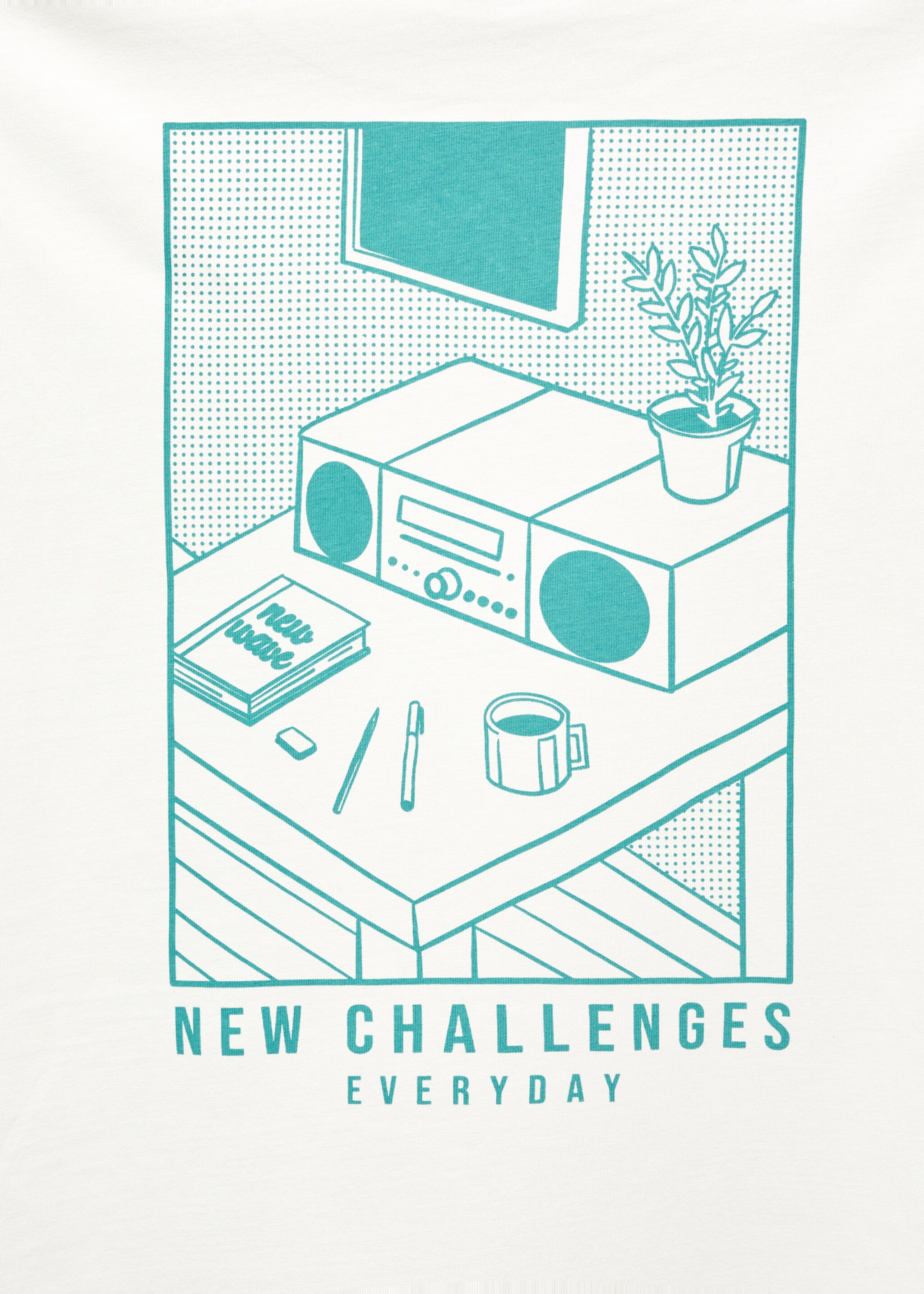 Message cotton T-shirt - Details of the article 8, Off White. Ref: 67074784-00.