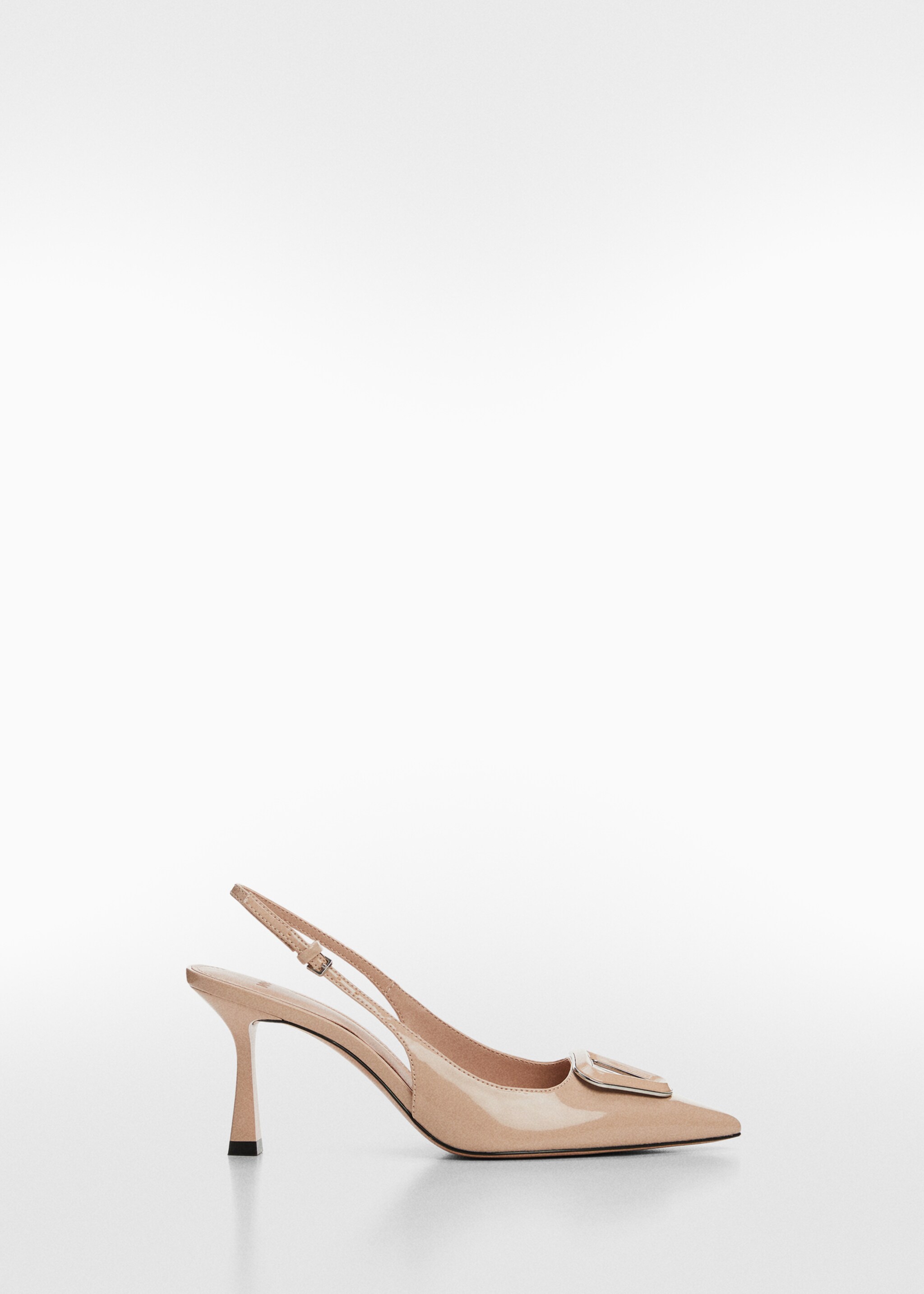 Pantofi decupați cu aspect lăcuit - Articol fără model, Nud. Ref: 67074786-00.
