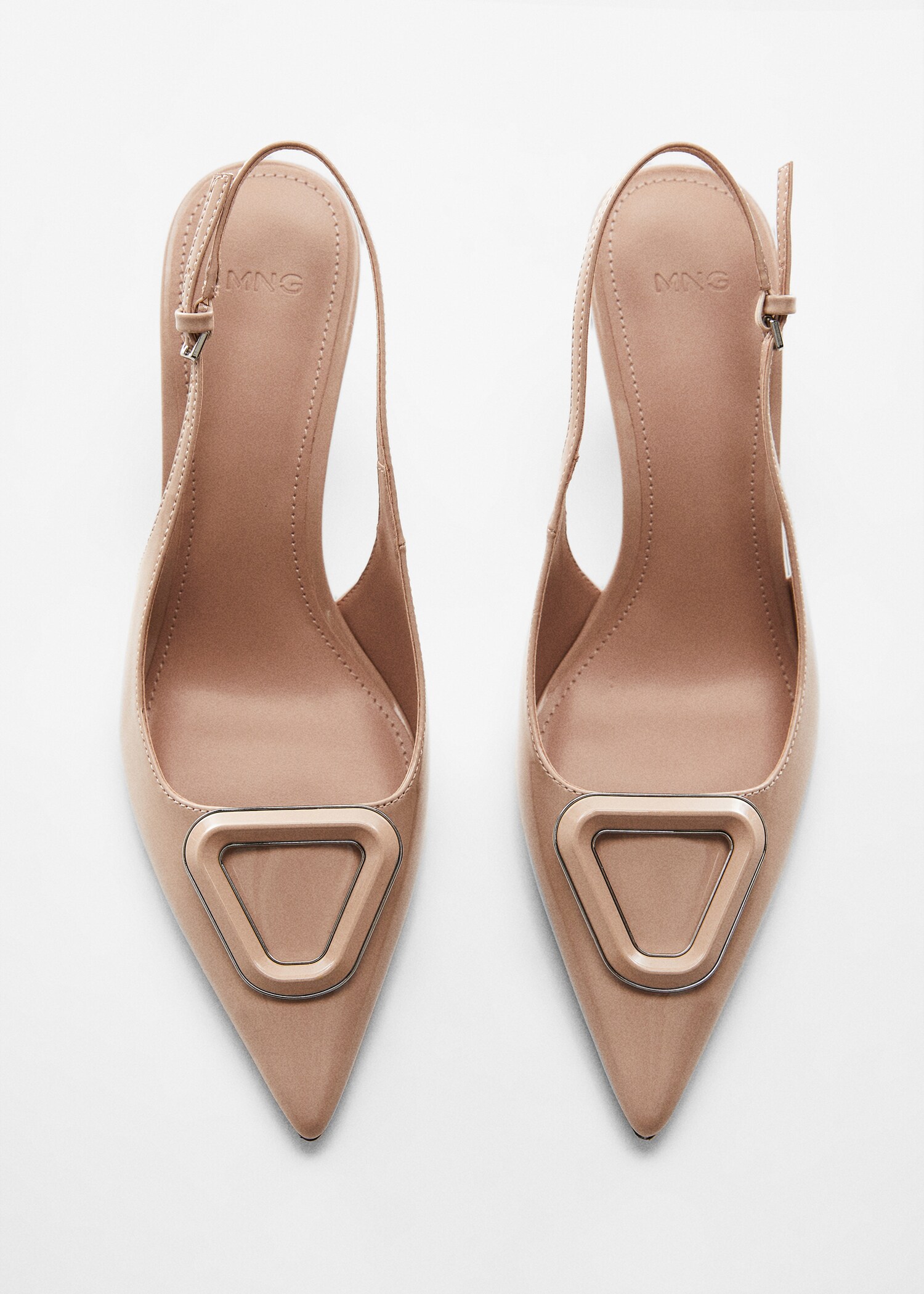 Patent leather-effect slingback shoes - Details of the article 5