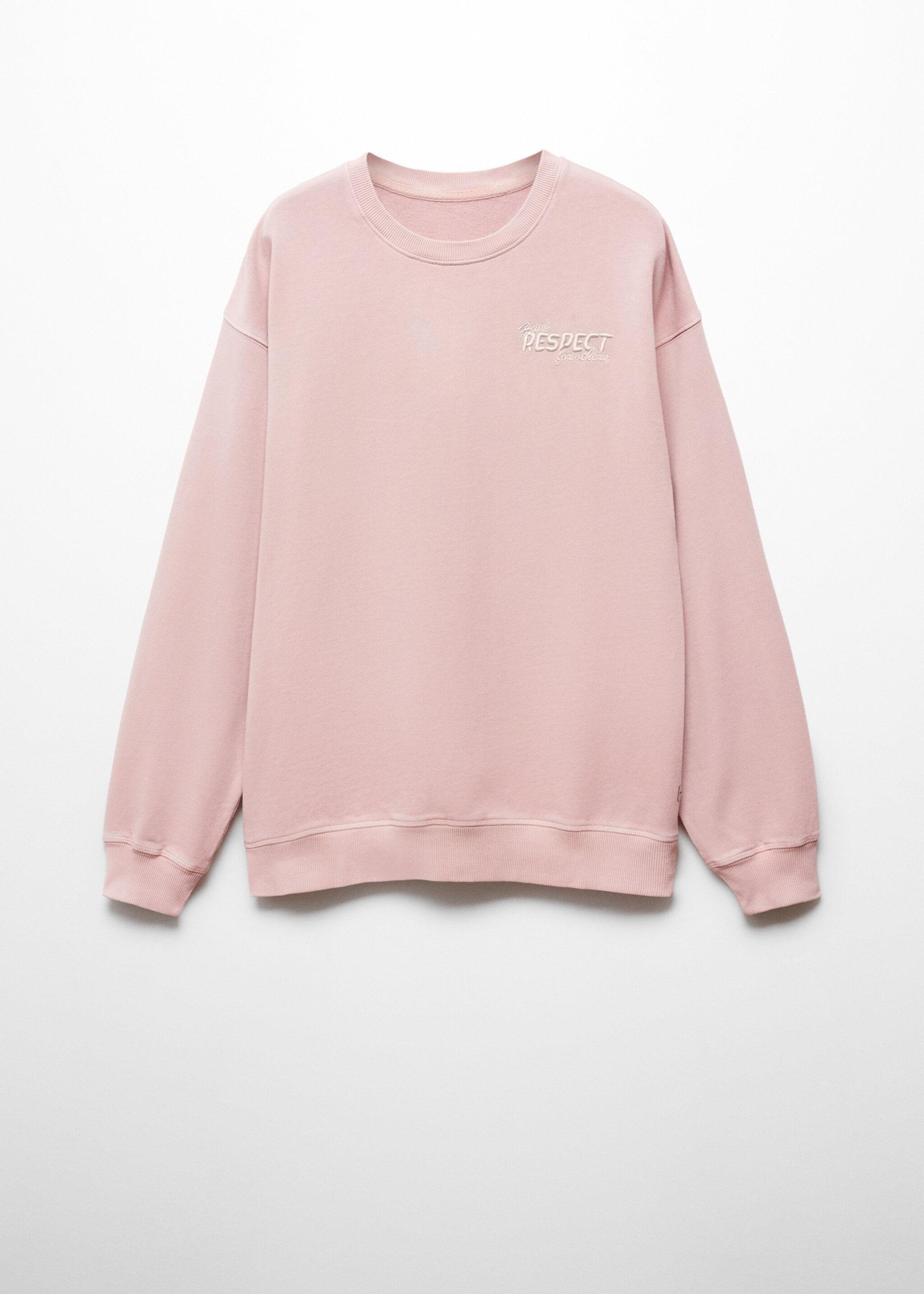 Sweat-shirt message unisexe - Article sans modèle, Rose pastel. Ref: 67074790-00.