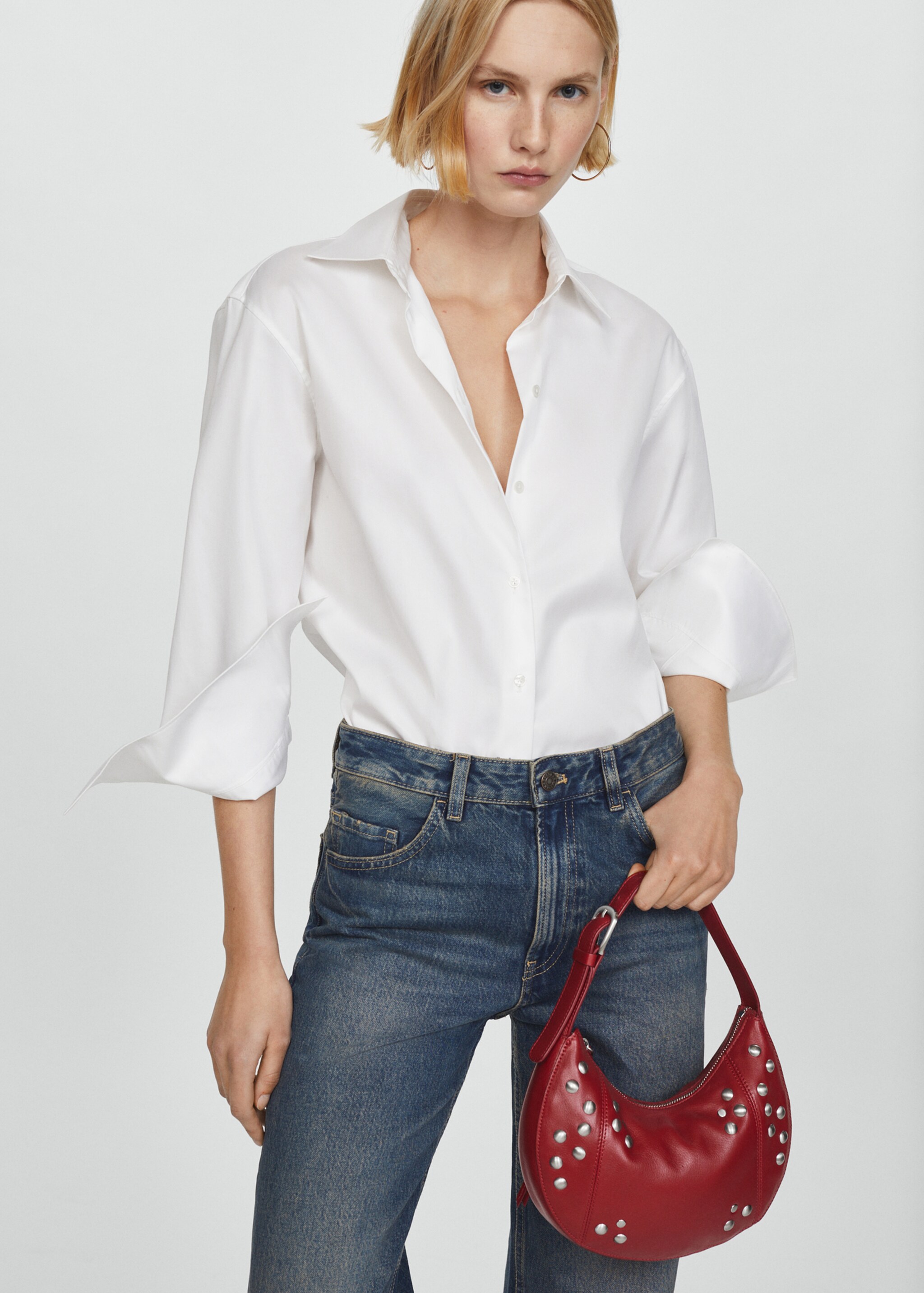 100% cotton shirt - Medium plane, White. Ref: 67074791-00.