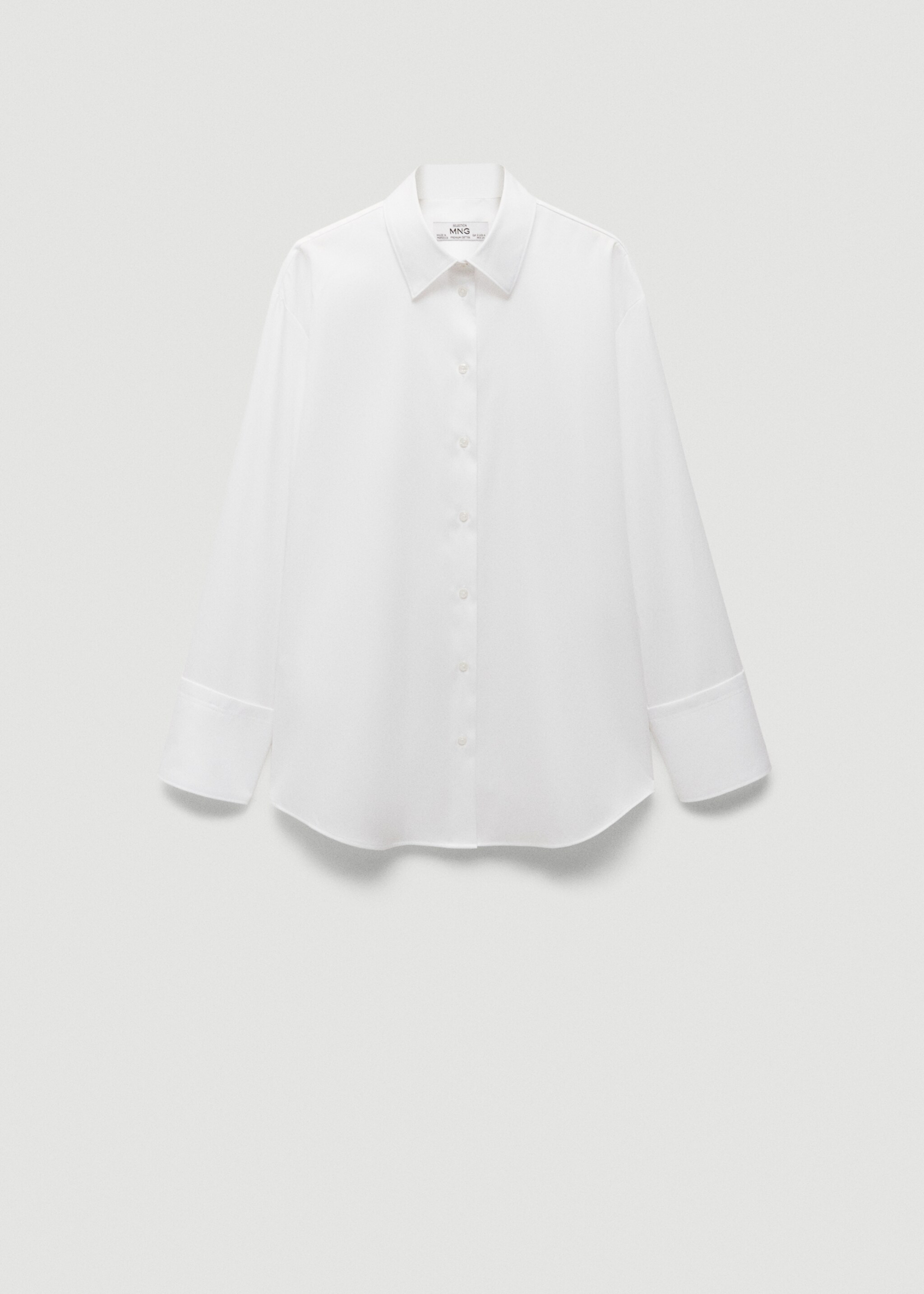 100% cotton shirt - Article without model, White. Ref: 67074791-00.