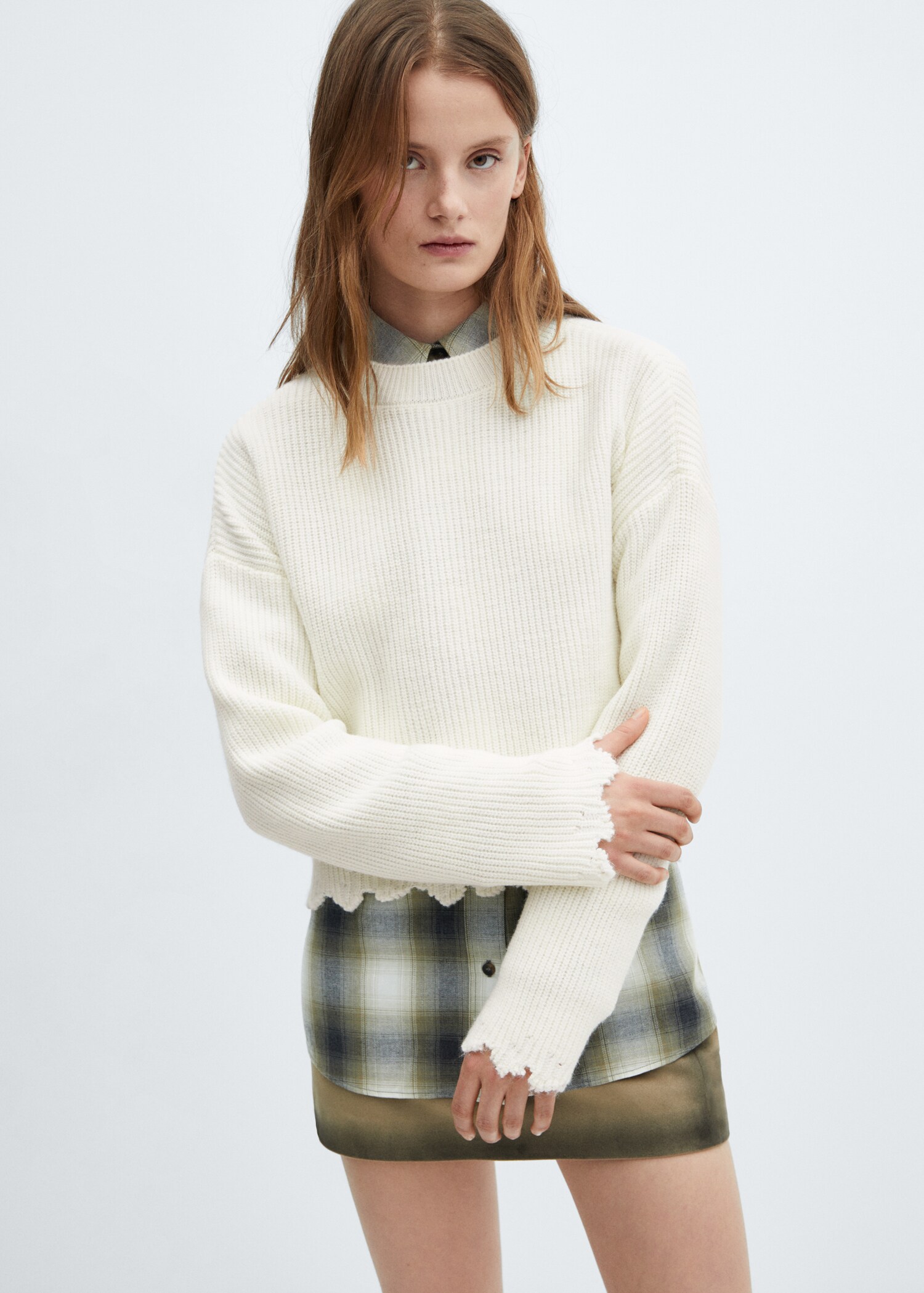Pull-over maille col rond - Plan moyen