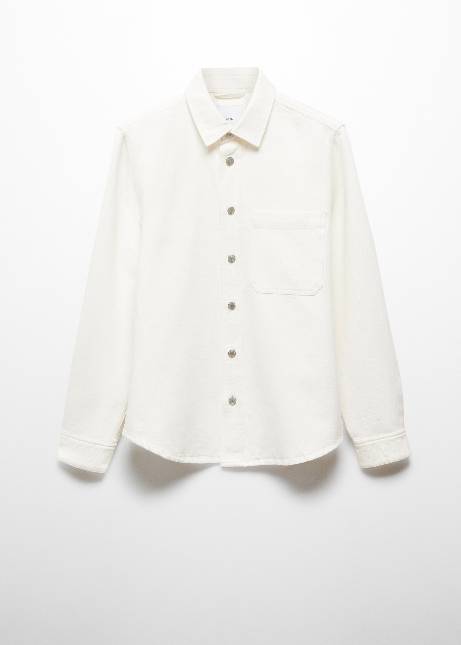 Regular-fit cotton and linen overshirt - Article without model