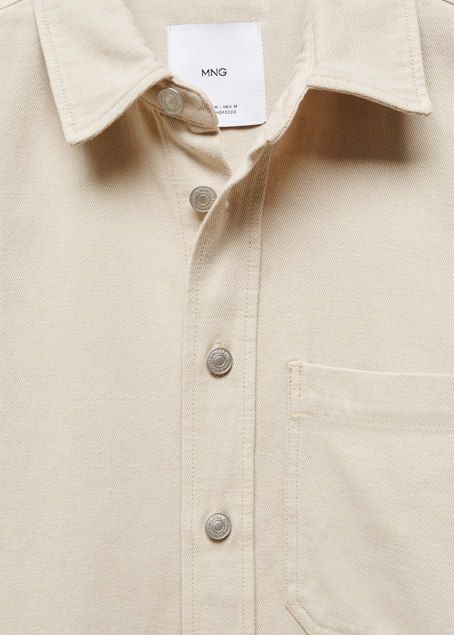 Regular-Fit-Overshirt aus Baumwolle mit Leinen - Detail des Artikels 8