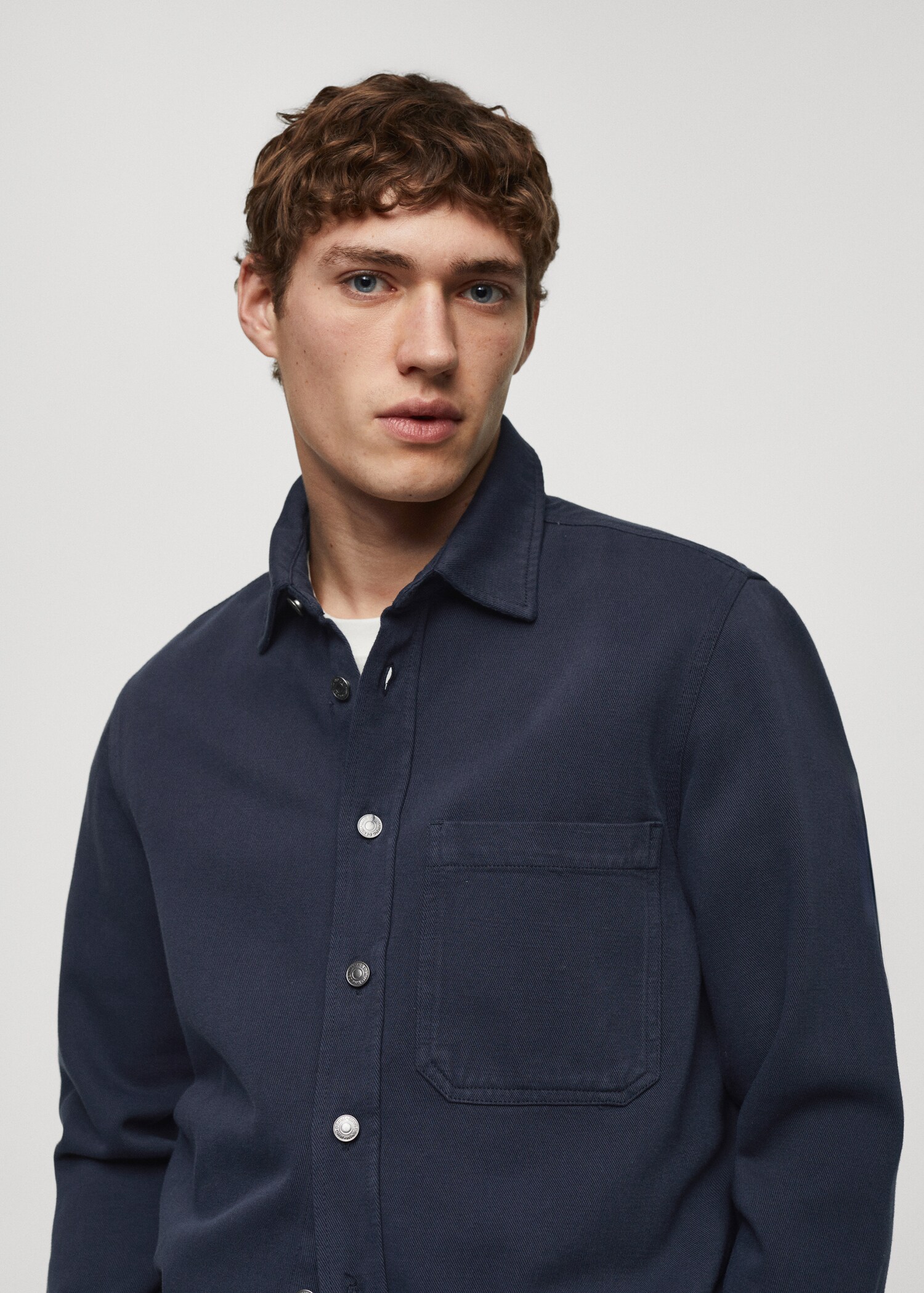 Regular-Fit-Overshirt aus Baumwolle mit Leinen - Detail des Artikels 1