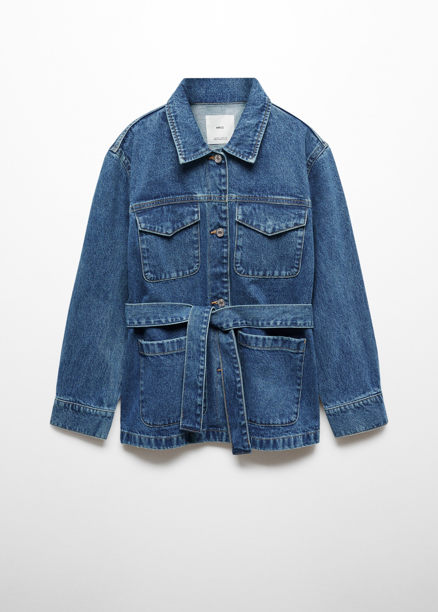 Denim jacket with belt - Article without model