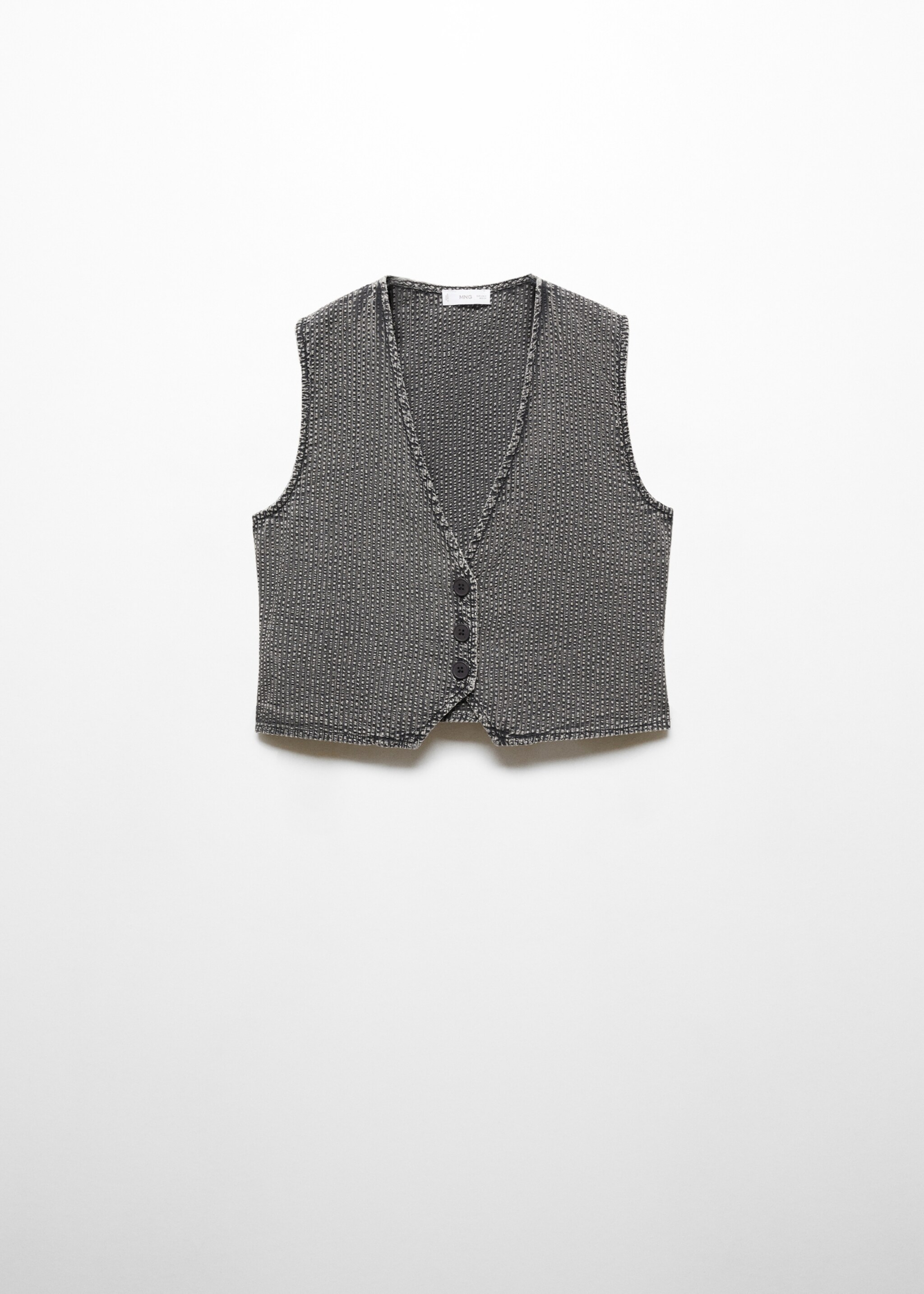 Gilet crop bottoni - Articolo senza modello