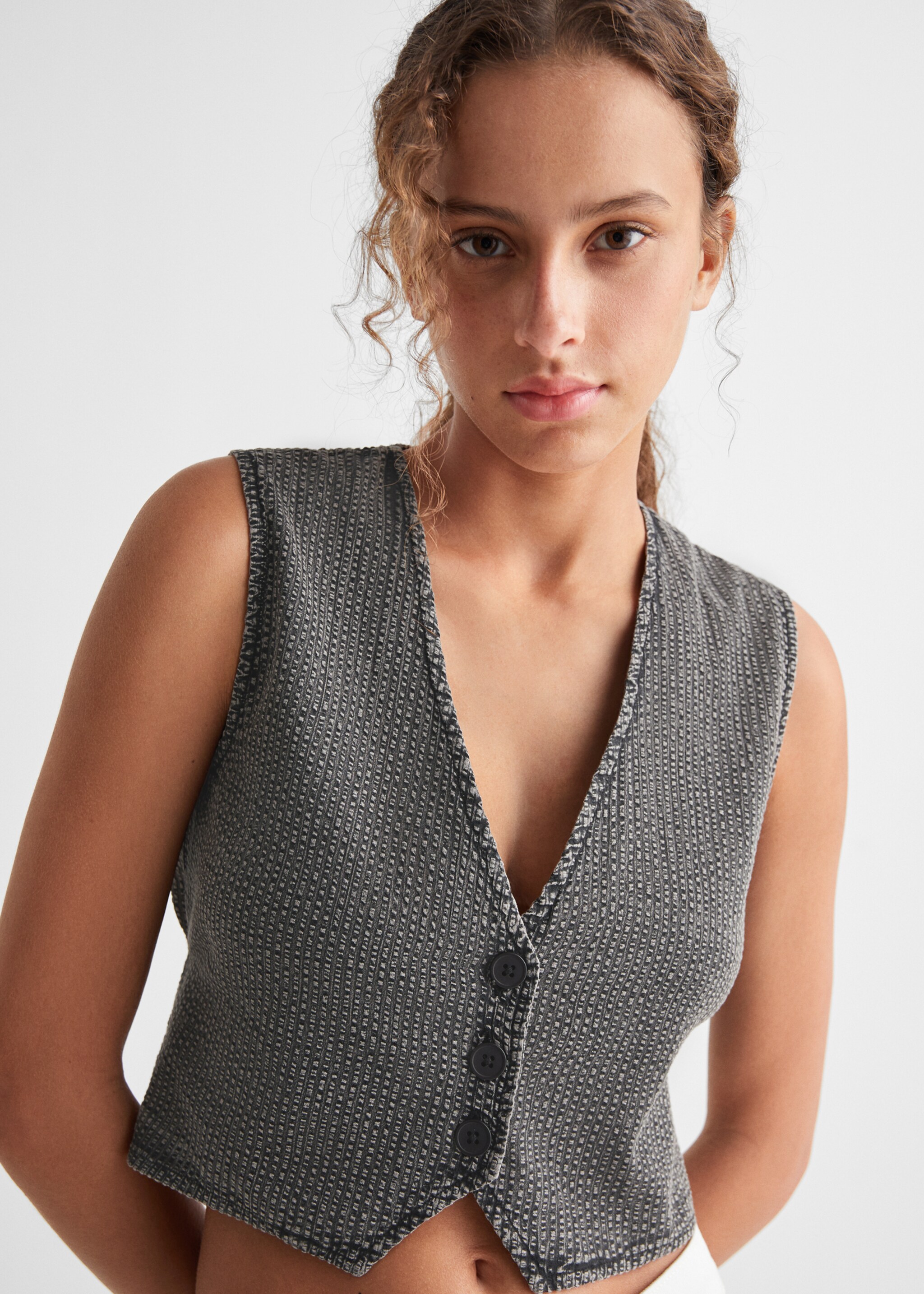 Gilet crop bottoni - Dettaglio dell'articolo 1