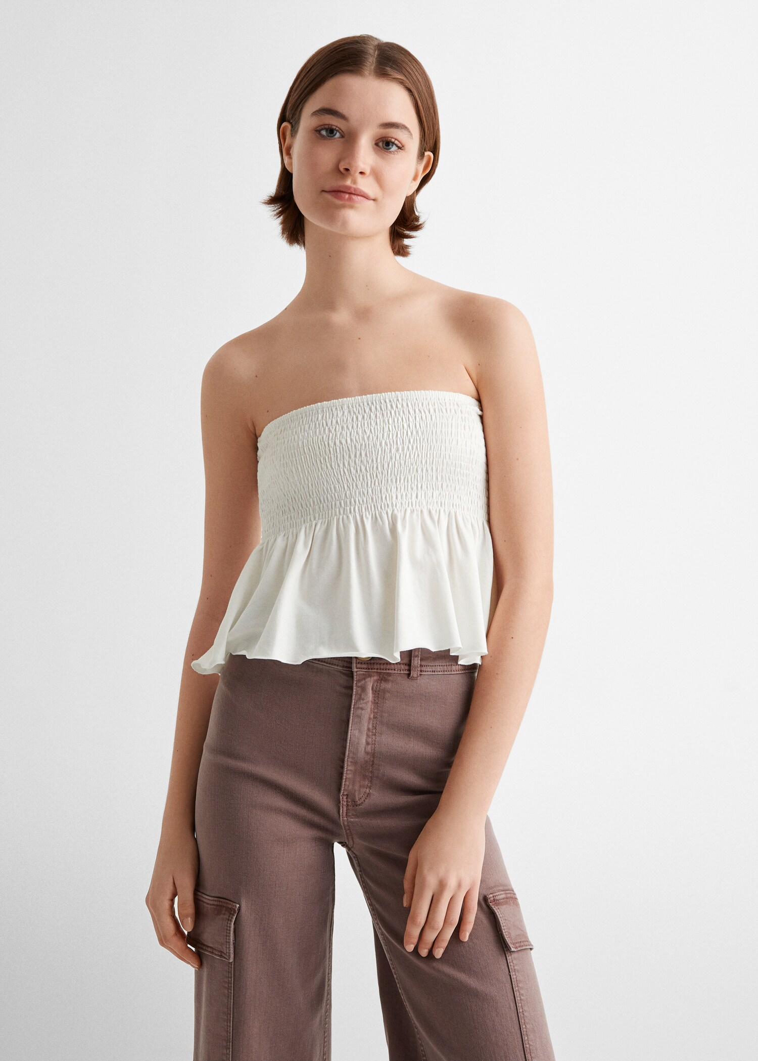 Ruched bandeau top - Medium plane