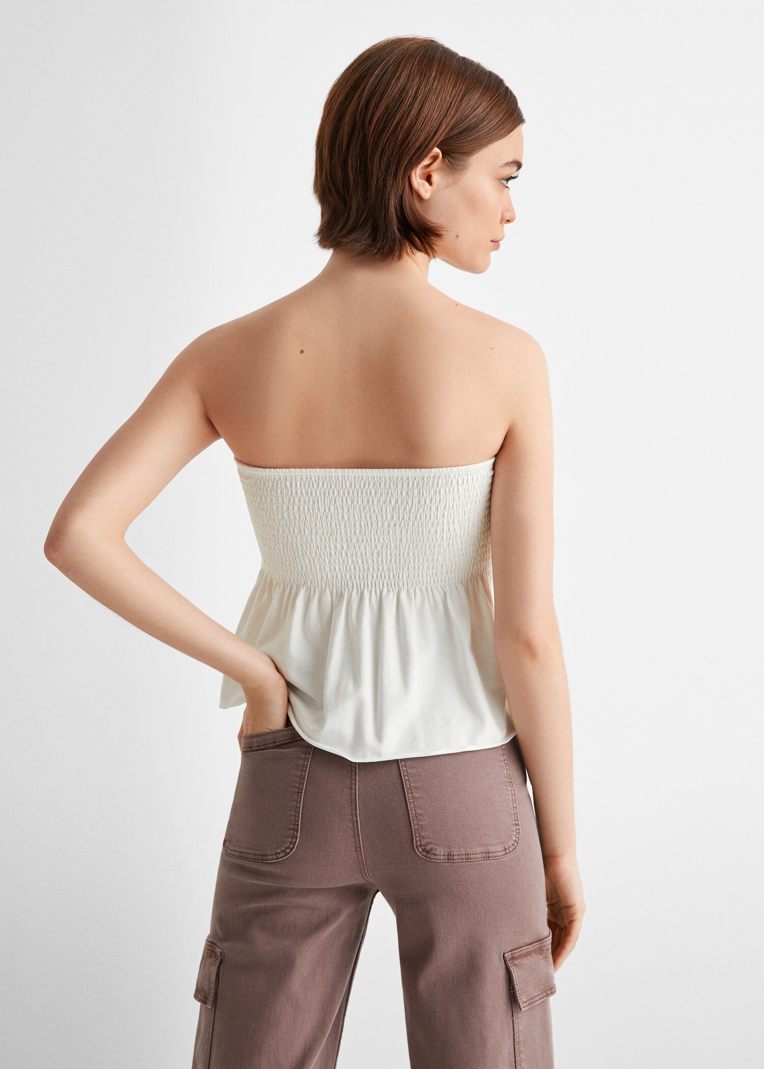 Ruched bandeau top - Reverse of the article