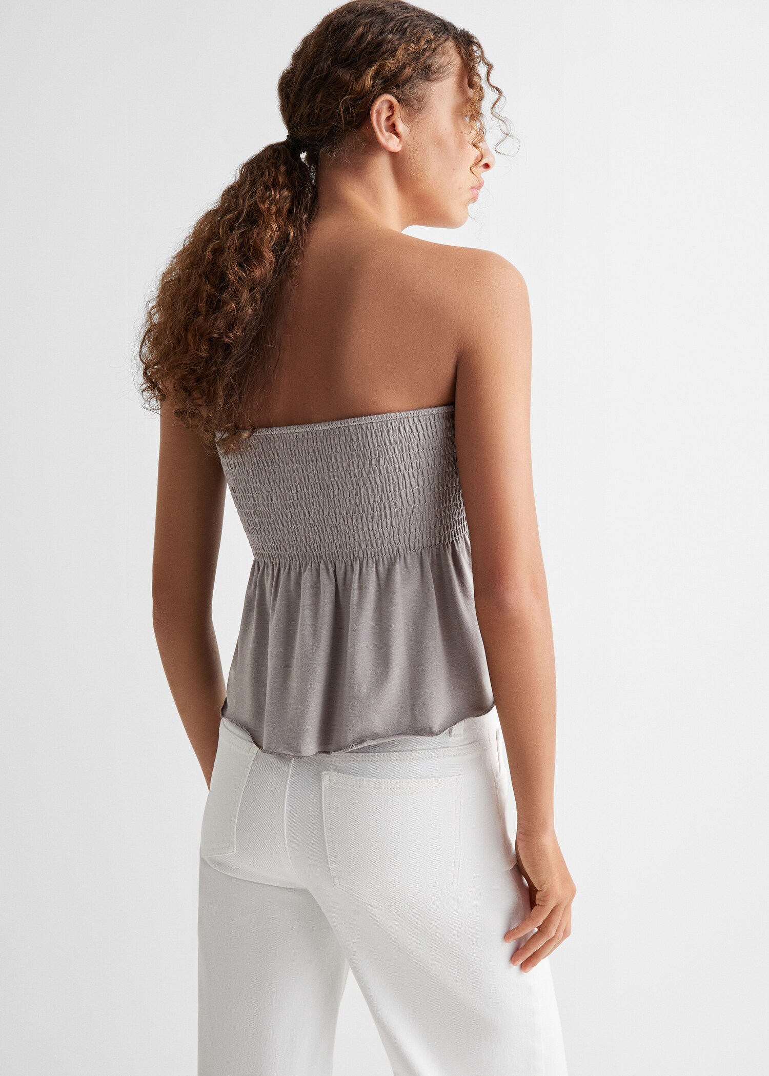 Ruched bandeau top - Reverse of the article