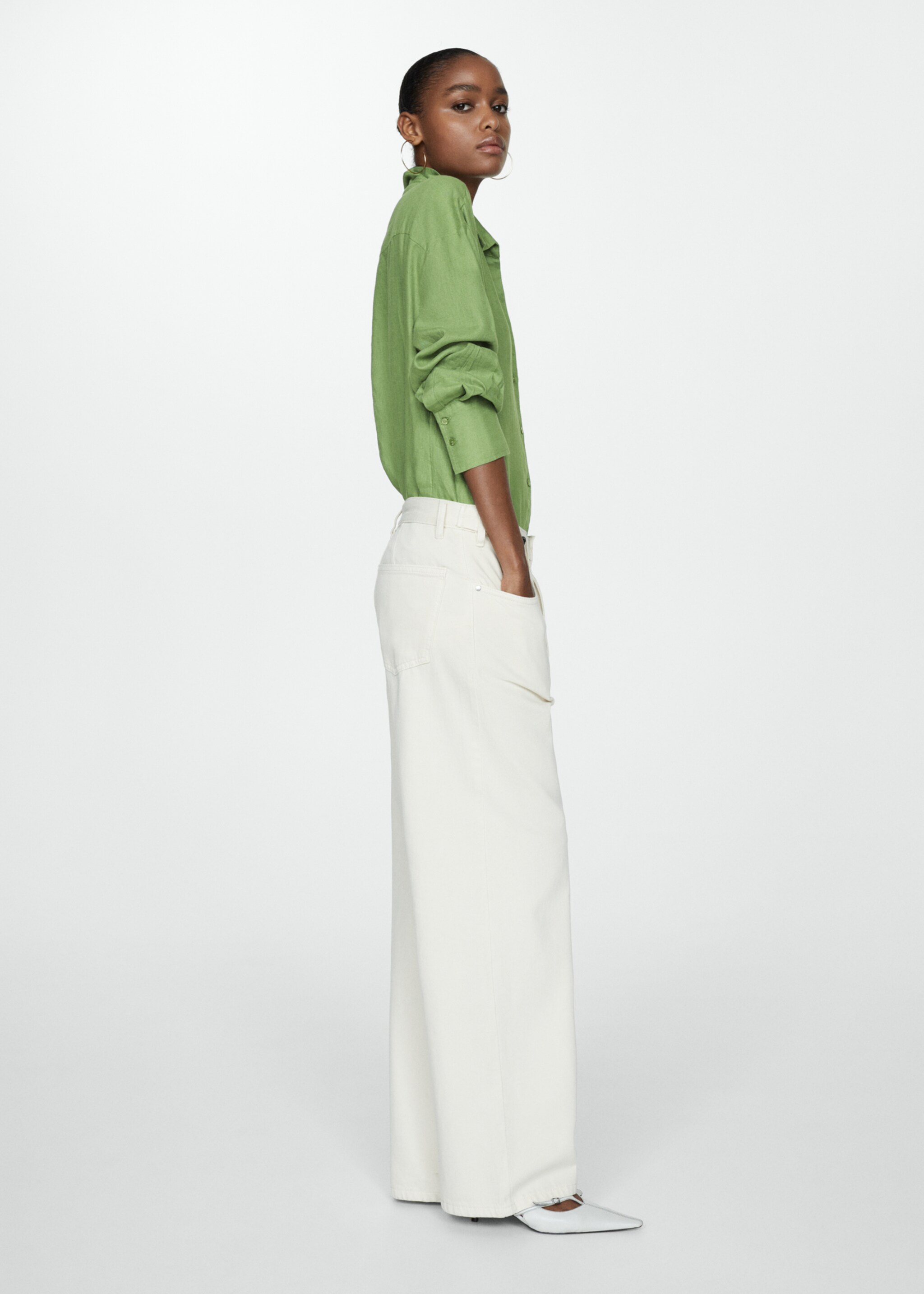Linen 100% shirt - Details of the article 2