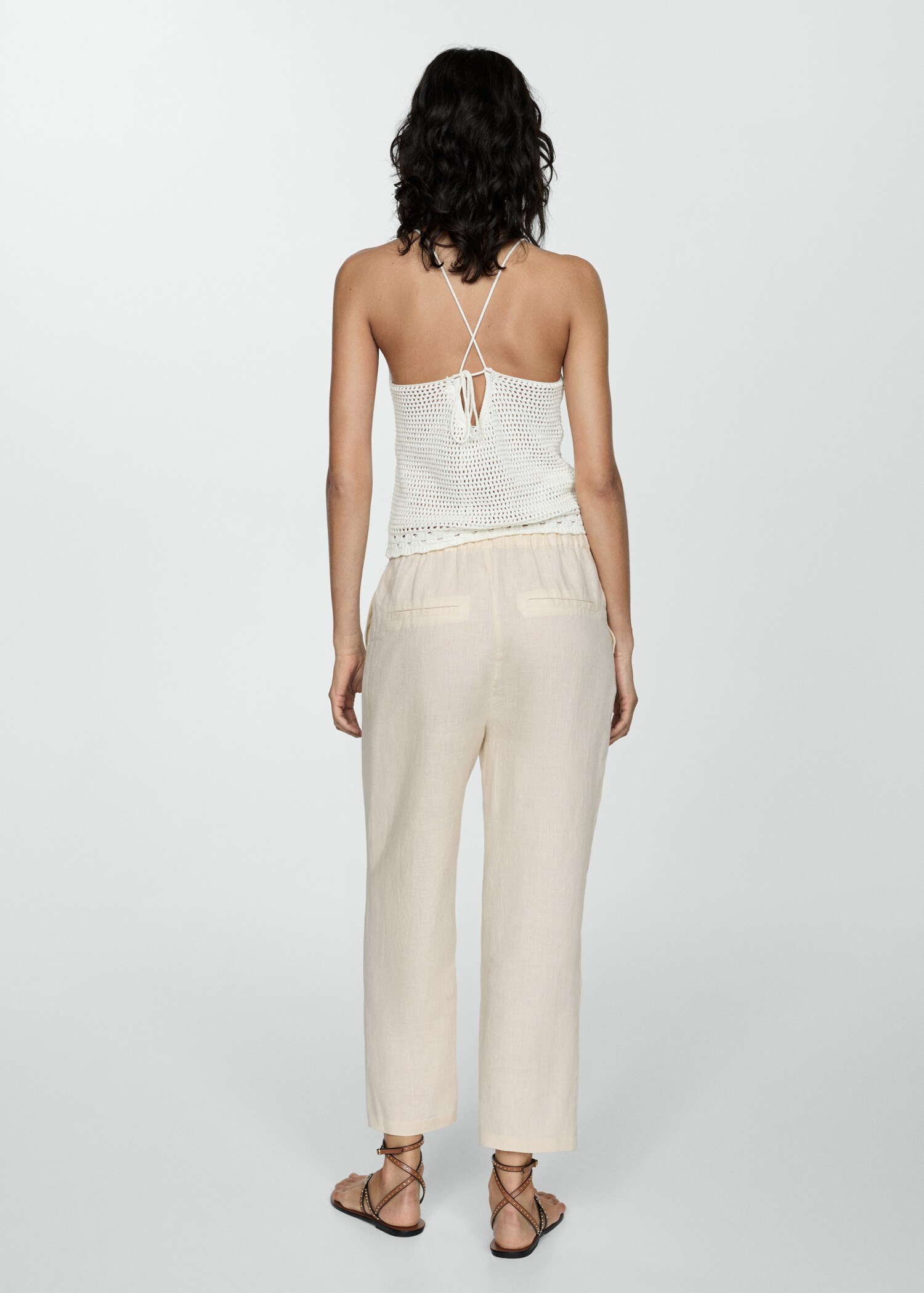 100% linen trousers - Reverse of the article