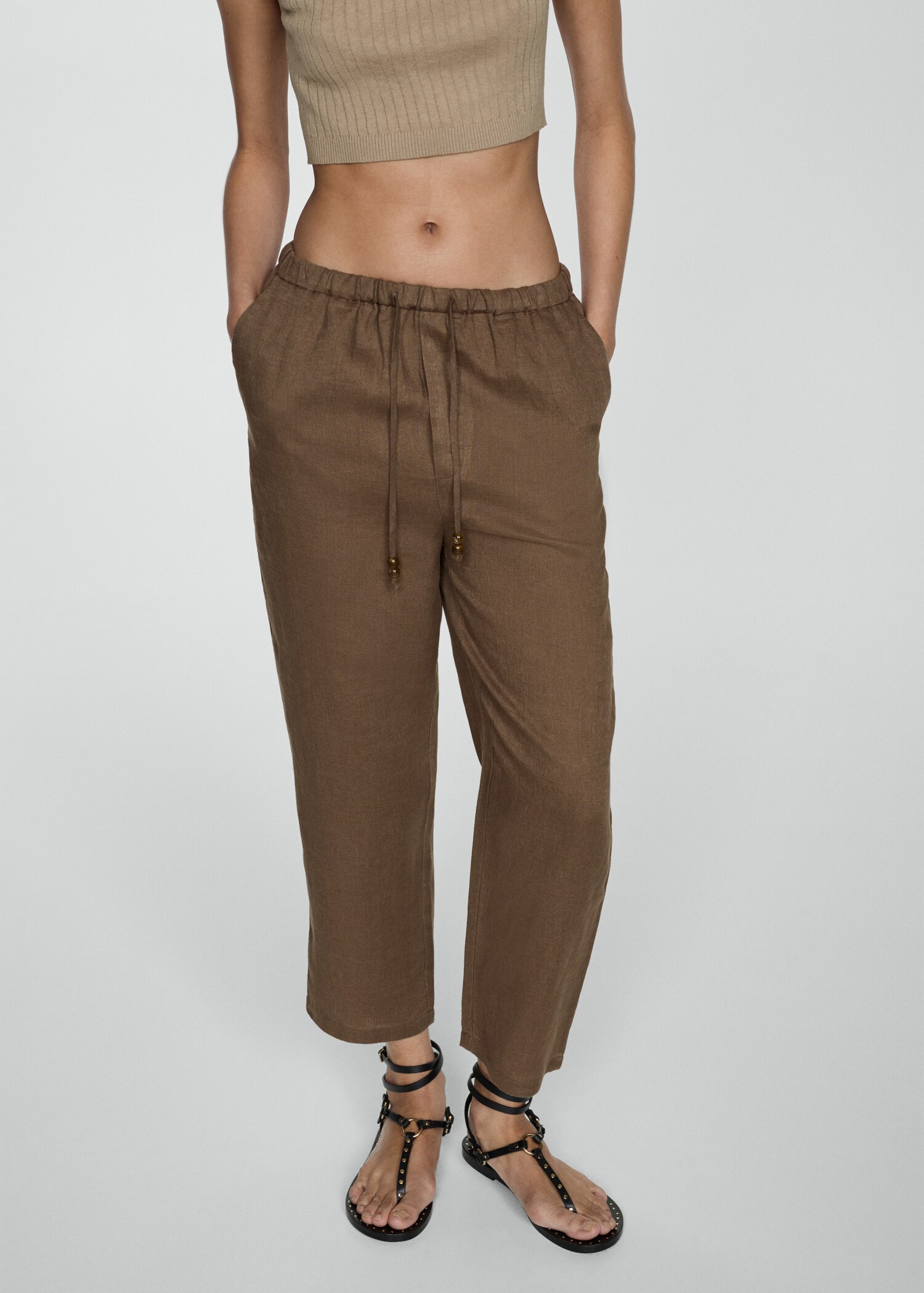 Pantalón 100% lino - Plano medio